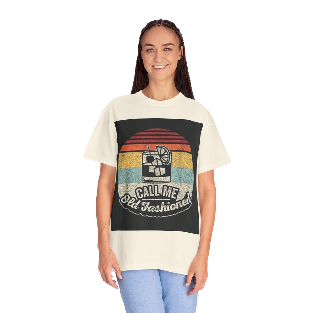 T-Shirt — "Call Me Old Fashioned" Retro Cocktail Graphic Tee