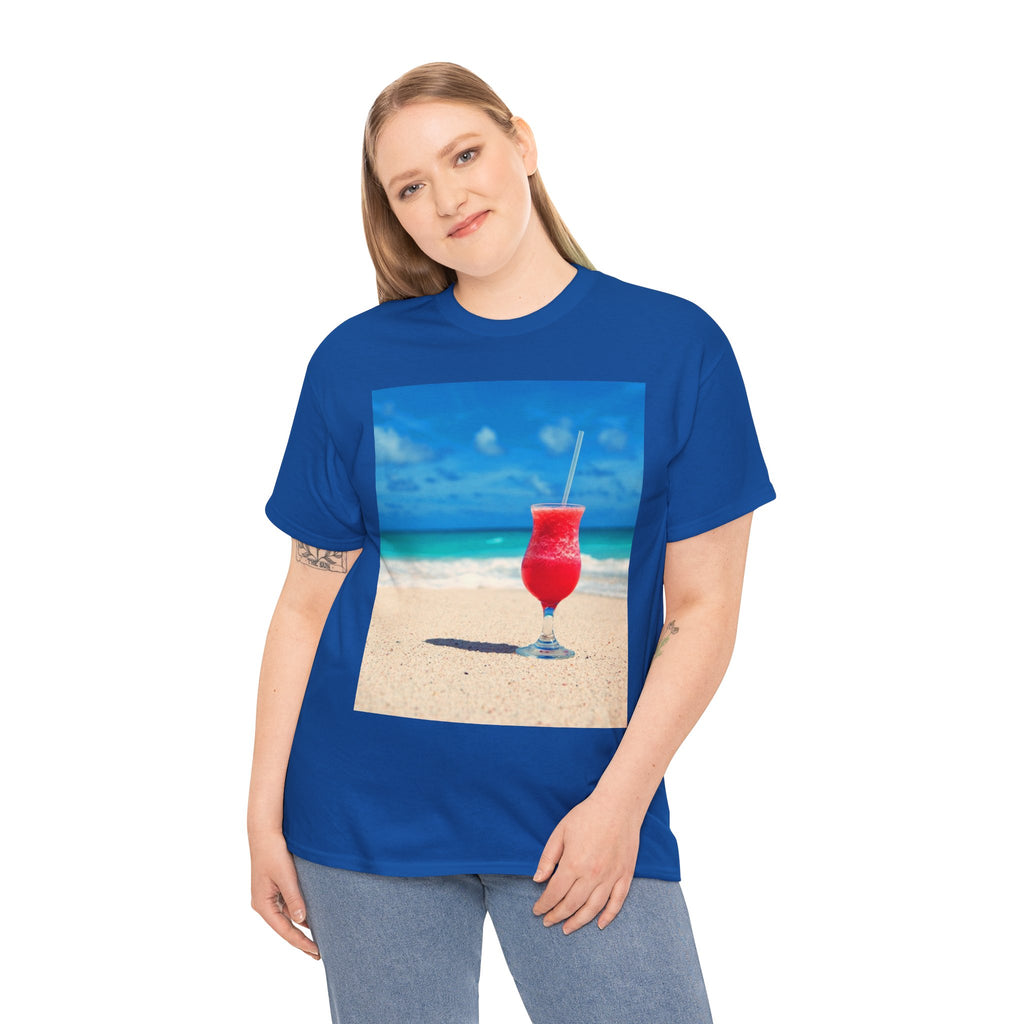 Tropical Beach Cocktail Graphic Tee (Summer Vacation Drink)