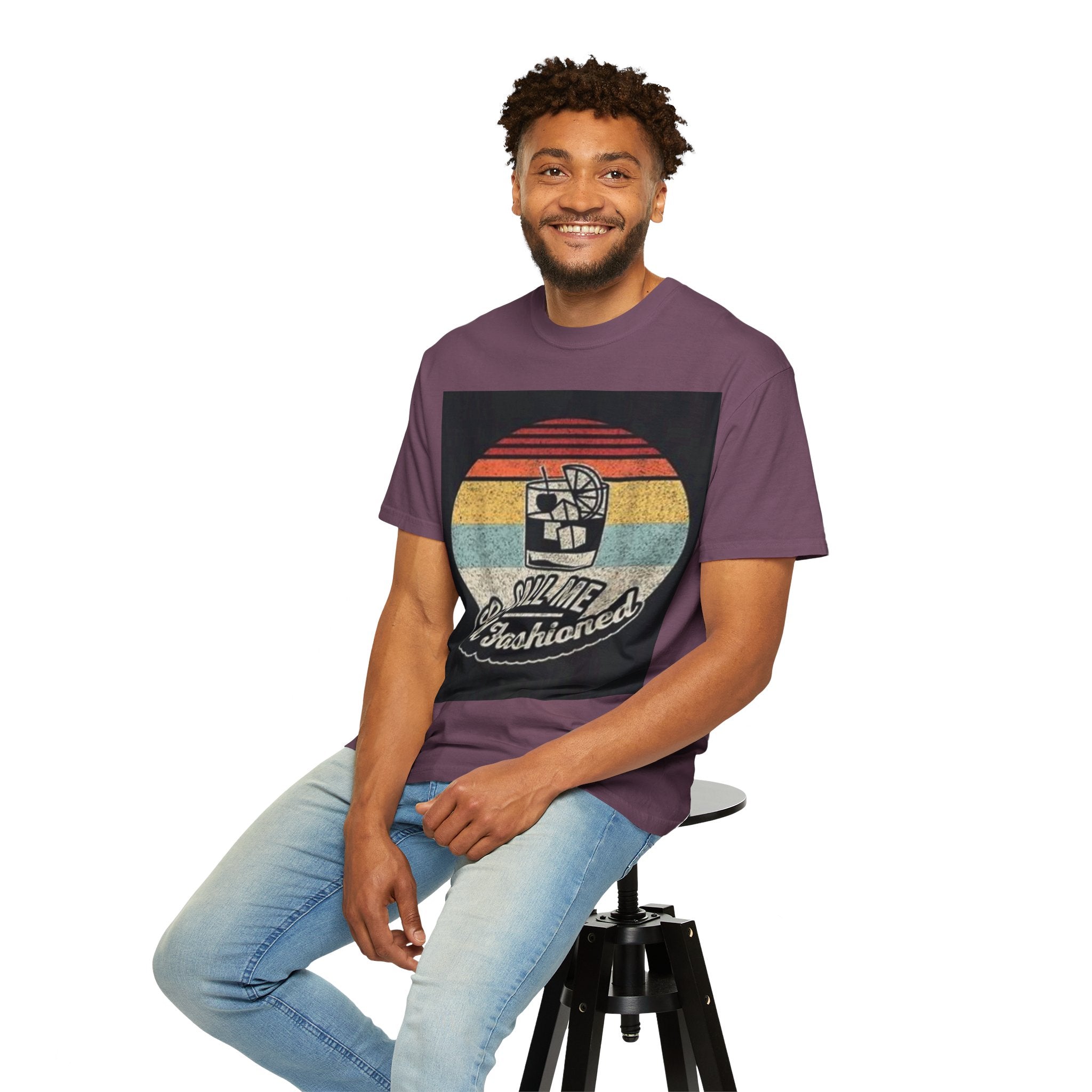 T-Shirt — "Call Me Old Fashioned" Retro Cocktail Graphic Tee