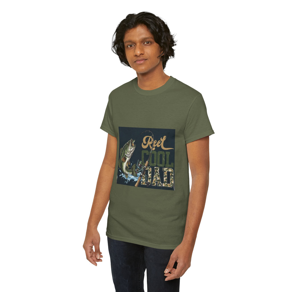 Fishing T-Shirt — "Reel Cool Dad" Graphic Tee