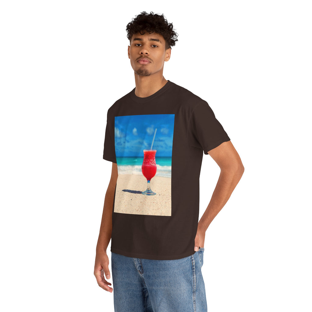 Tropical Beach Cocktail Graphic Tee (Summer Vacation Drink)