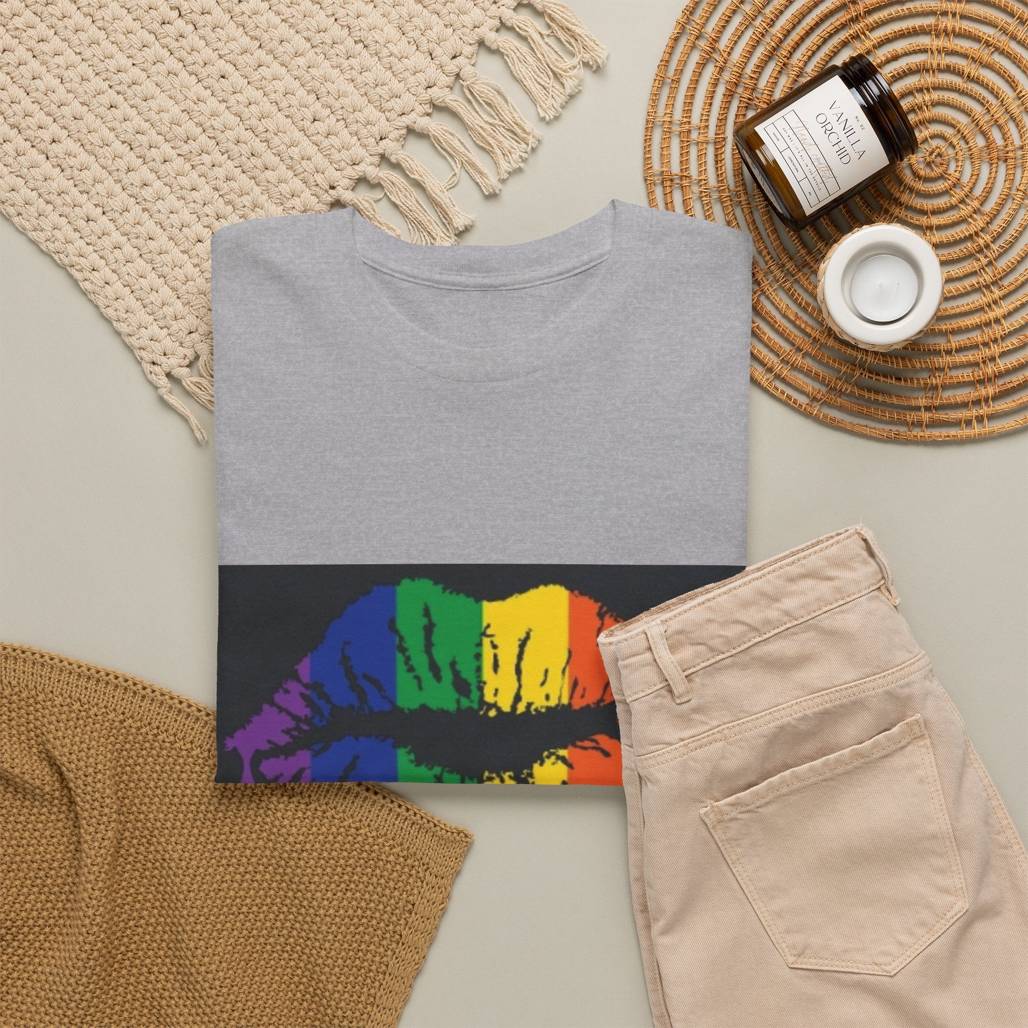 Rainbow Drip Kiss T-Shirt – LGBTQ+ Pride Graphic Tee