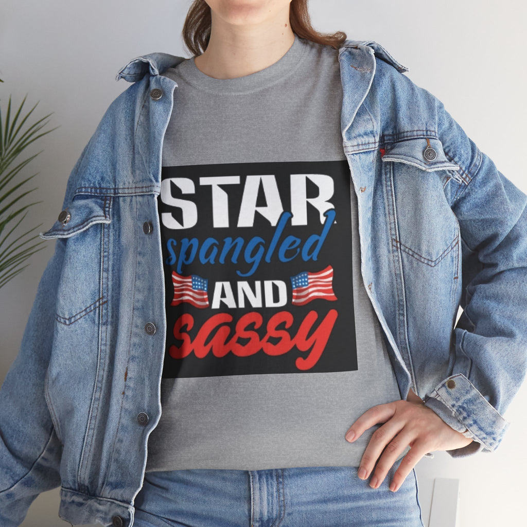 Star Spangled and Sassy Tee — Patriotic 4th of July Shirt with Flags