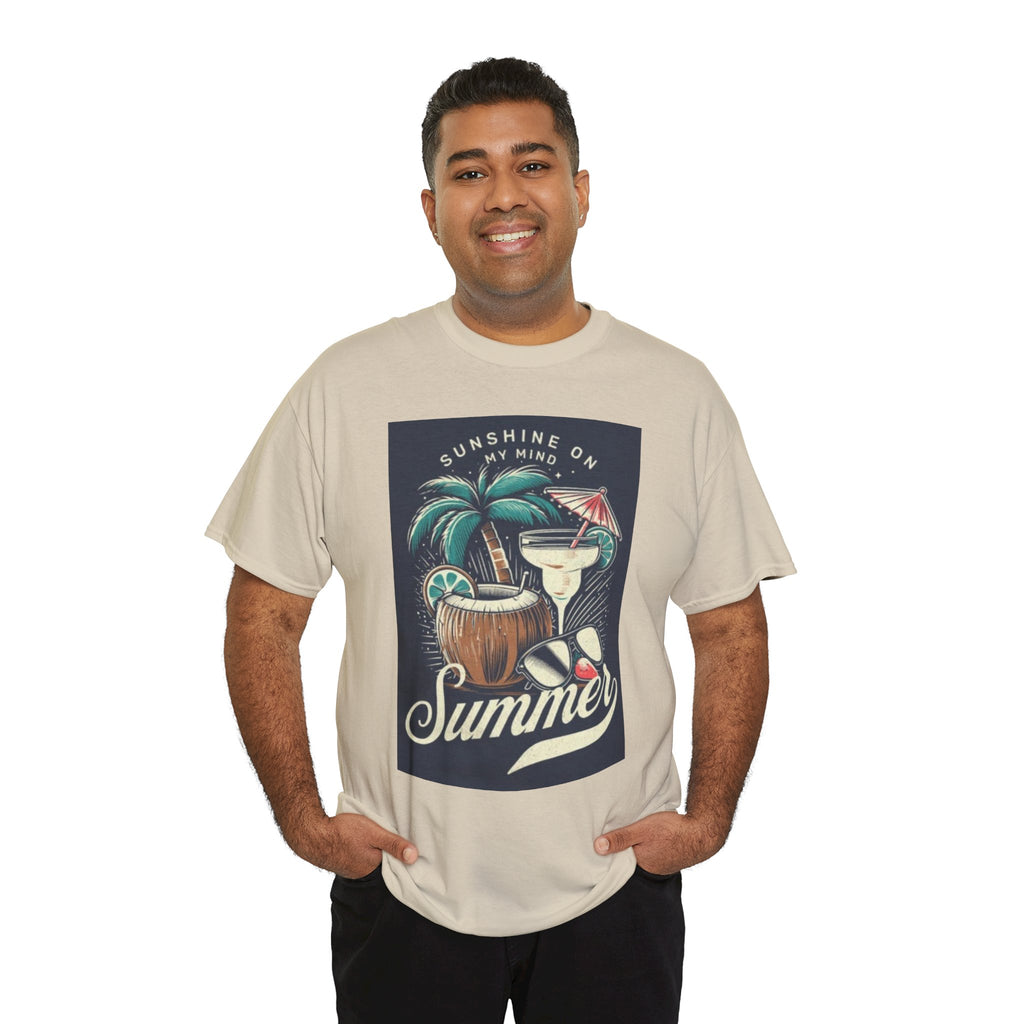 Summer Cocktail Tee — "Sunshine On My Mind" Tropical Beach T-Shirt