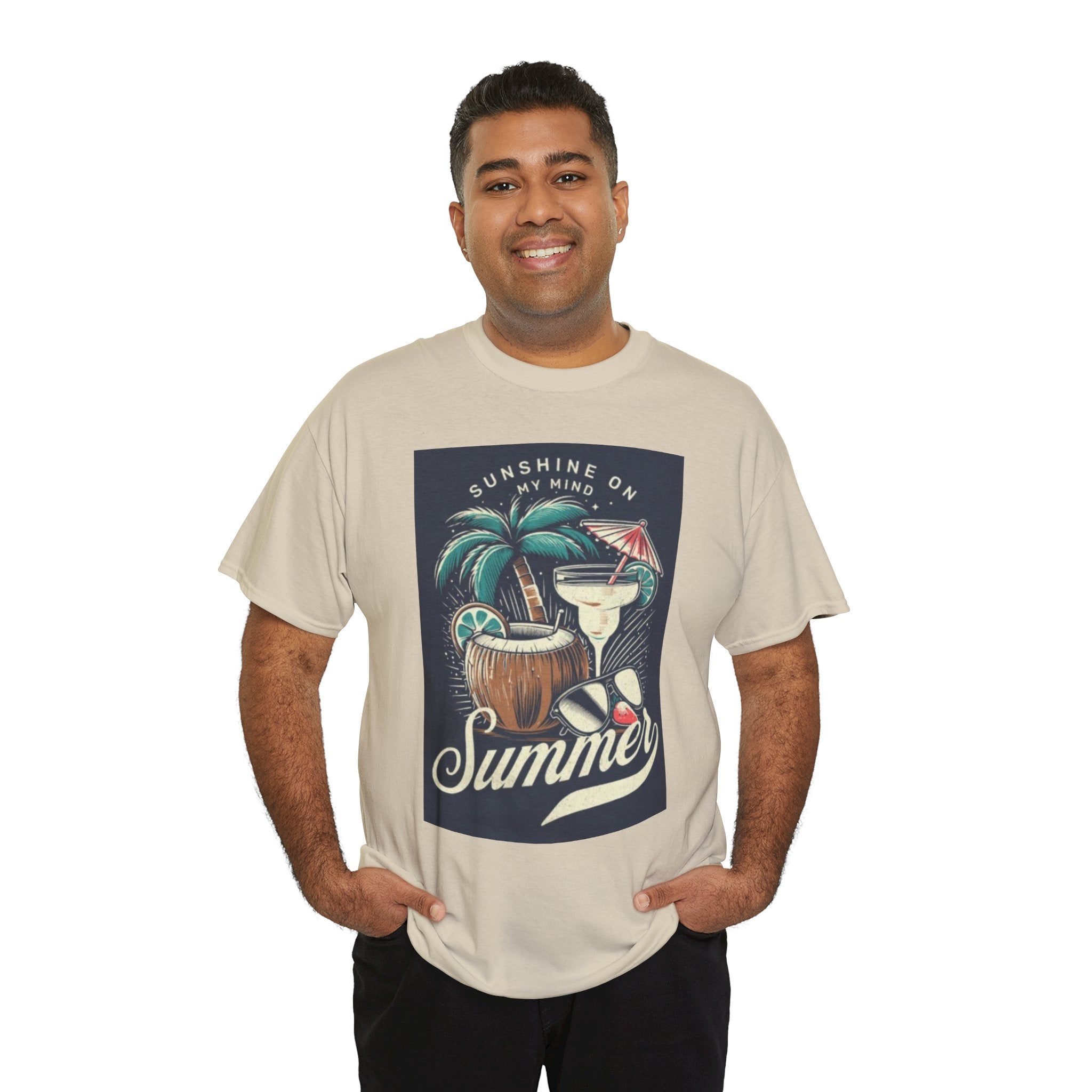 Summer Cocktail Tee — "Sunshine On My Mind" Tropical Beach T-Shirt