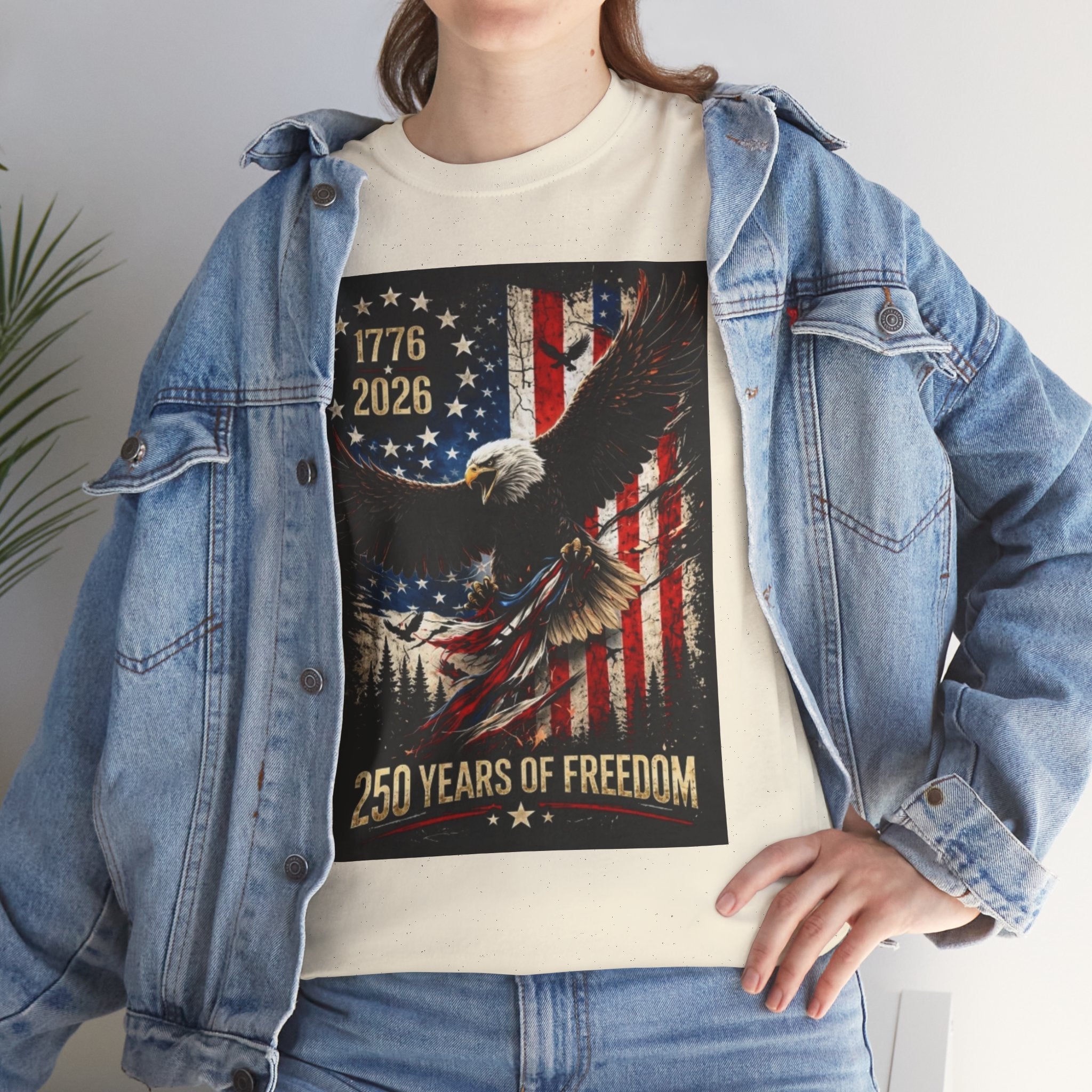 Patriotic Tee — 1776–2026 Bald Eagle "250 Years of Freedom" Shirt