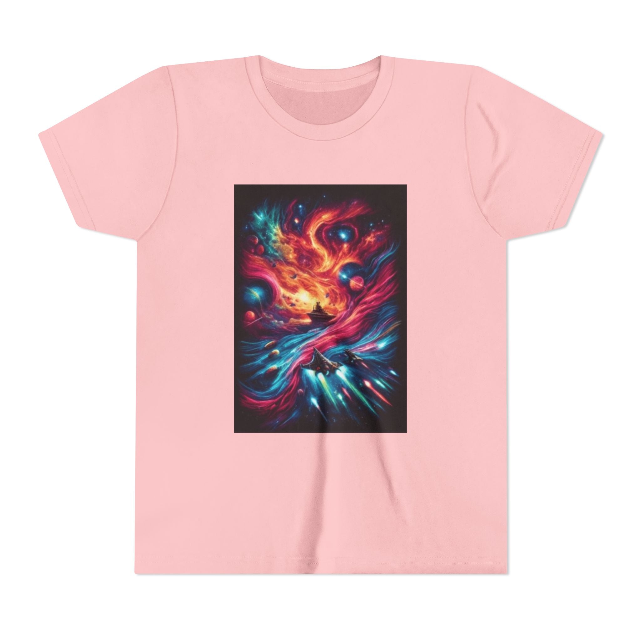 Youth Tee — Cosmic Phoenix Abstract Galaxy Art