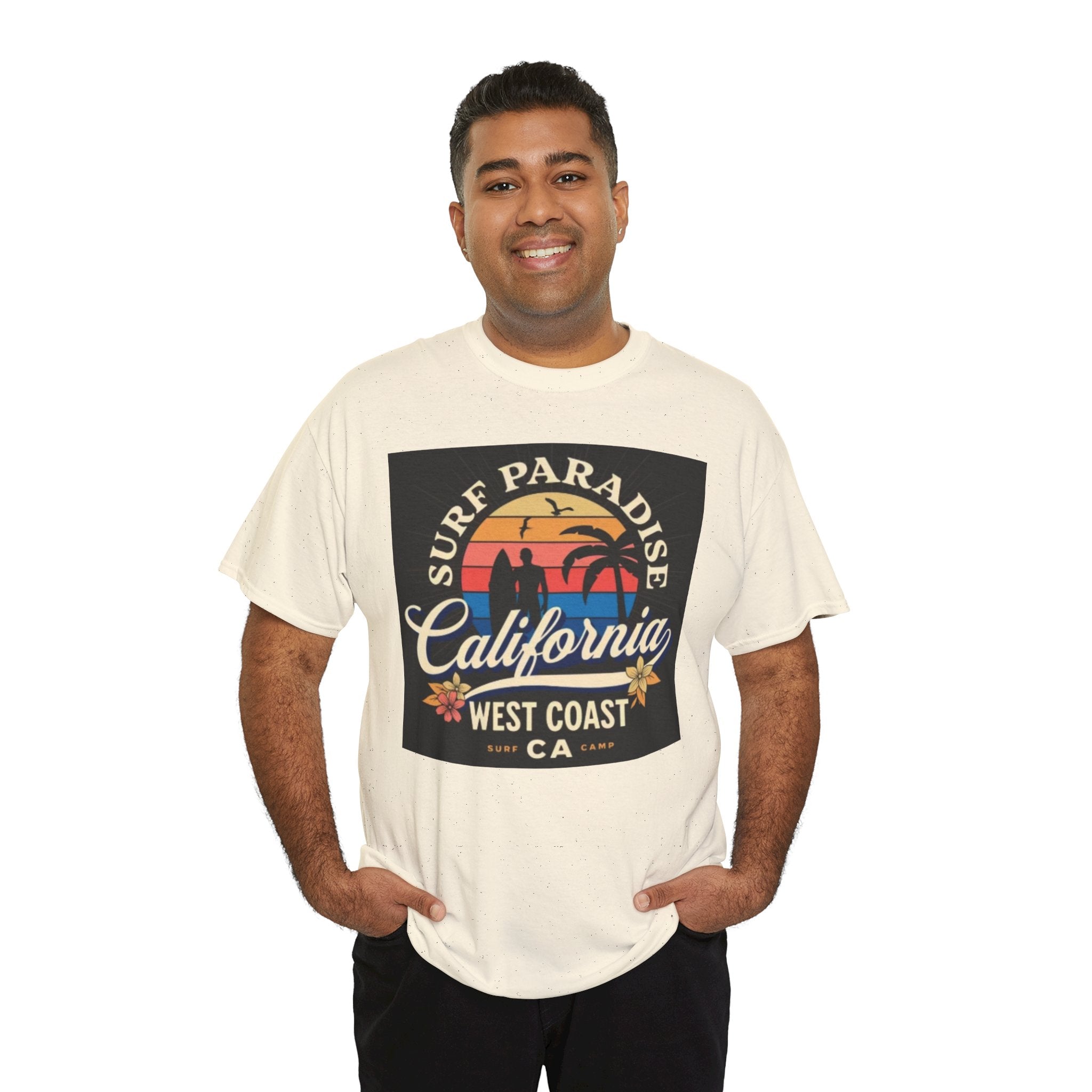 California Surf Paradise Tee — West Coast CA Vintage Sunset Graphic T-Shirt