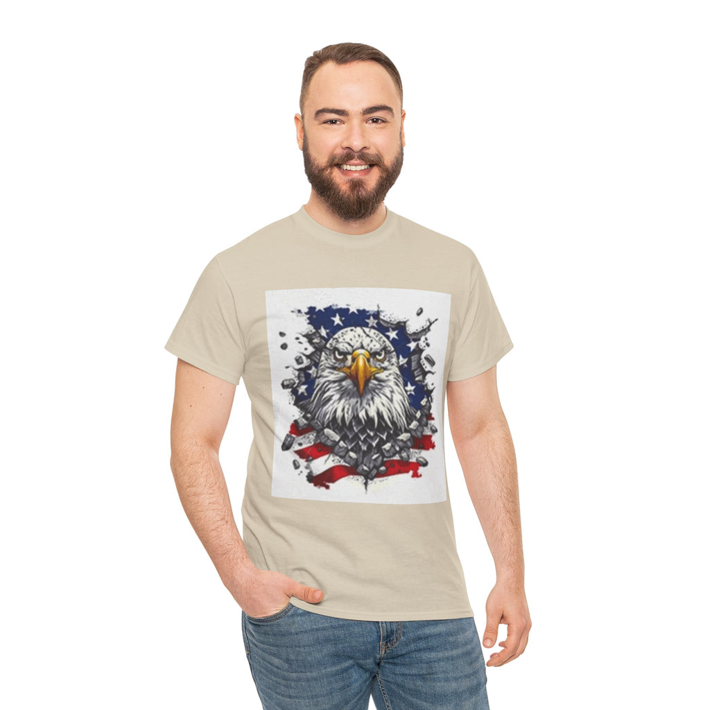 Eagle American Flag T-Shirt — Patriotic Bald Eagle Graphic Tee for 4th of July