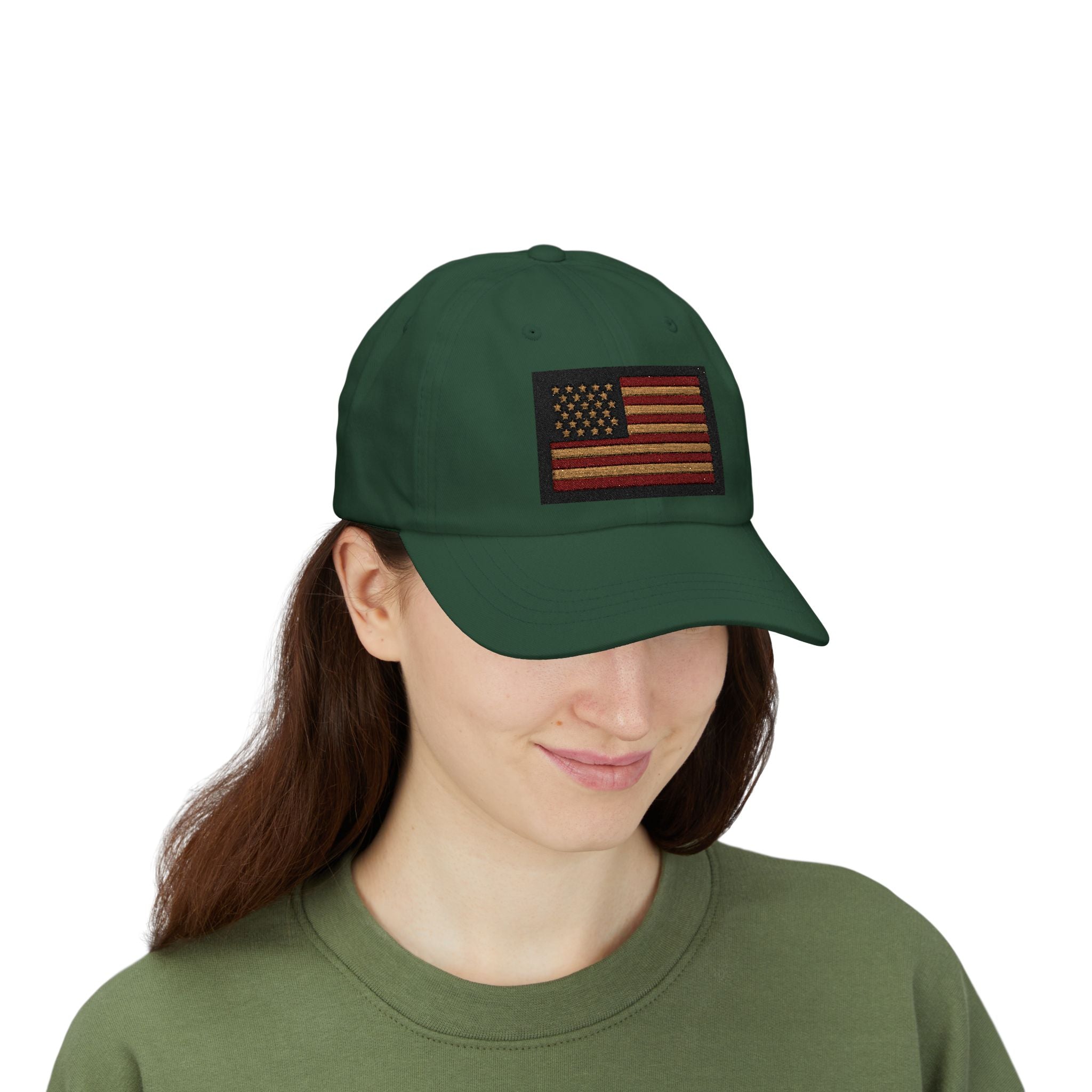 Vintage American Flag Dad Cap — Embroidered USA Baseball Hat