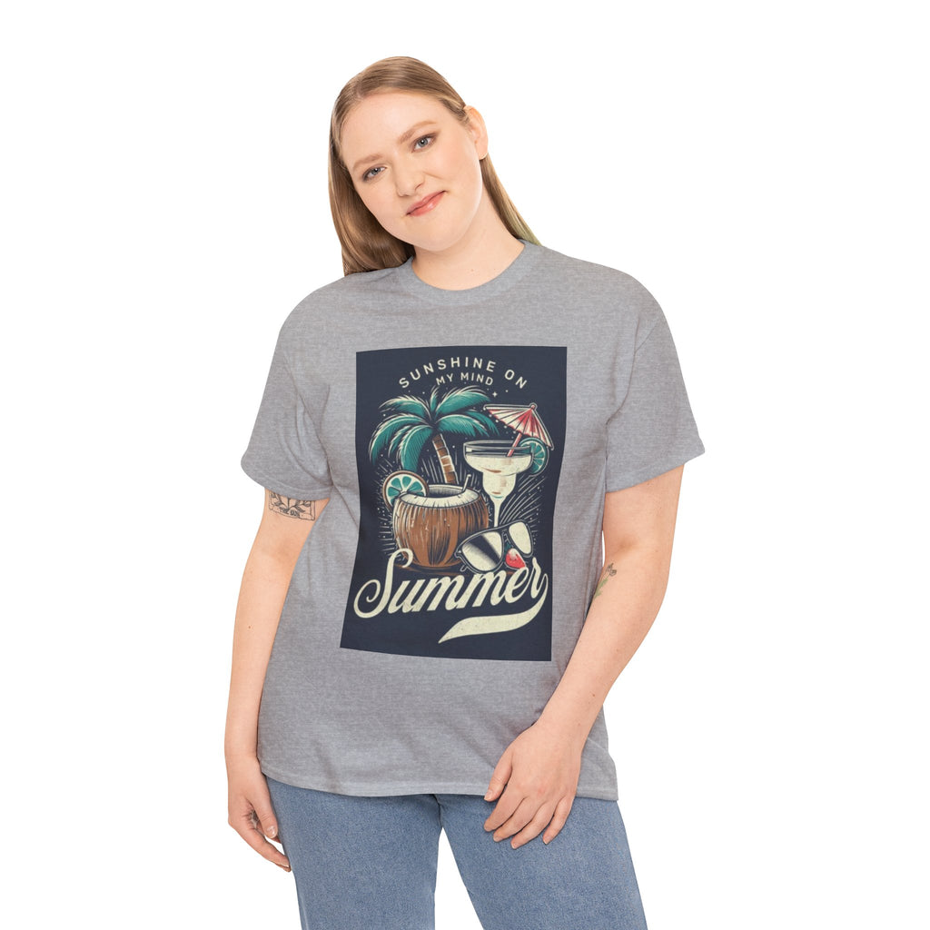 Summer Cocktail Tee — "Sunshine On My Mind" Tropical Beach T-Shirt