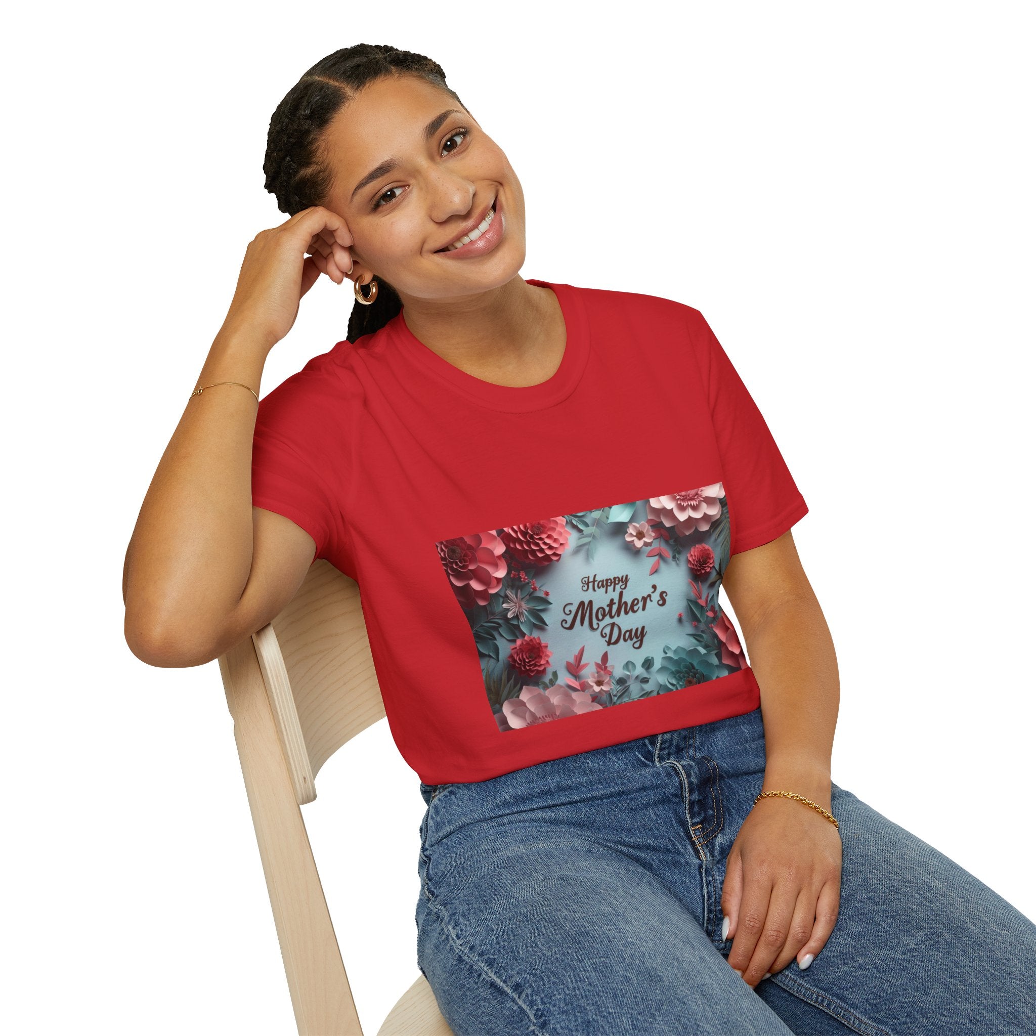 Mother's Day Floral T-Shirt — "Happy Mother's Day" Garden Bouquet Tee