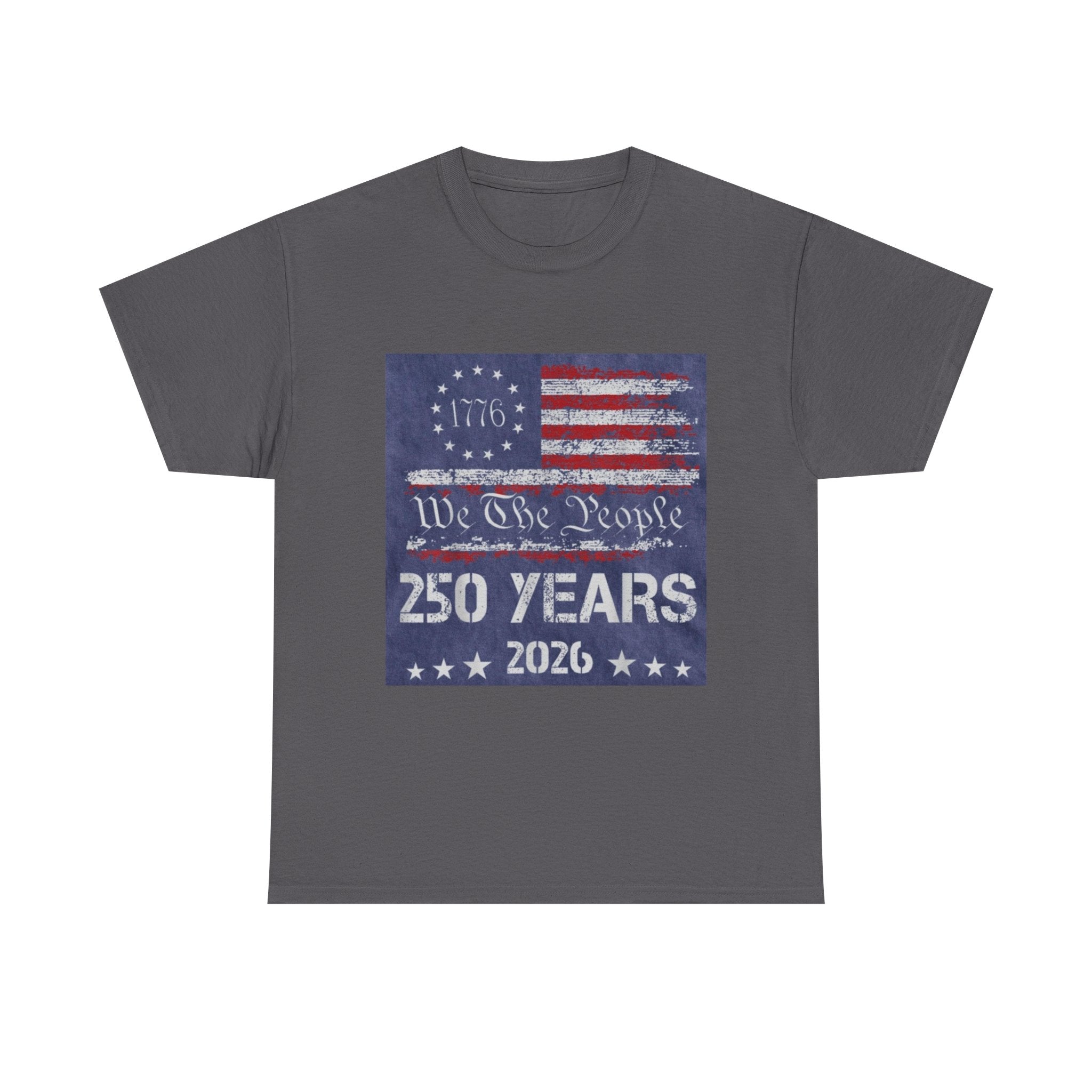 T-Shirt — Vintage 'We The People 250 Years 2026' Patriotic American Flag Tee