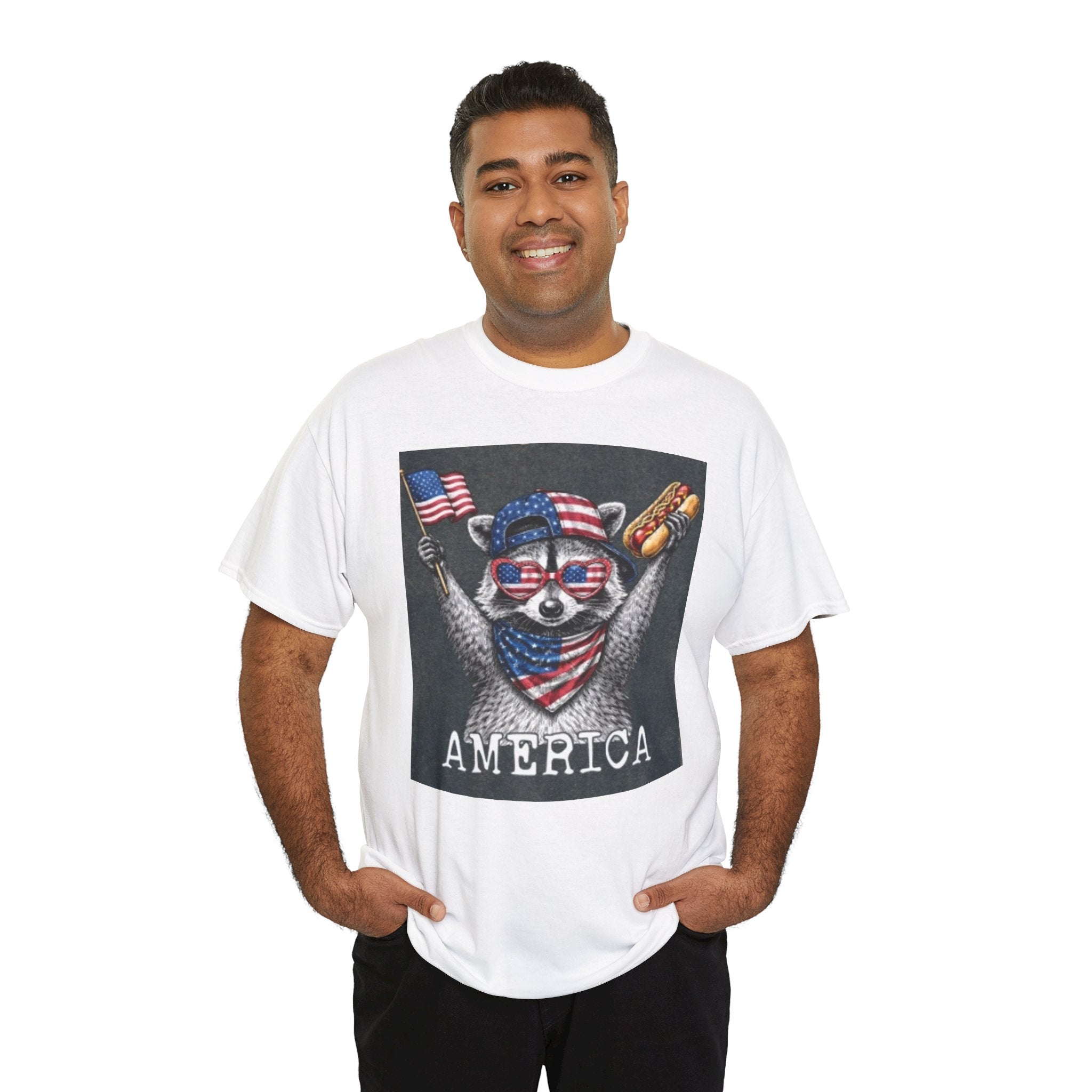 Patriotic Raccoon 'America' T-Shirt