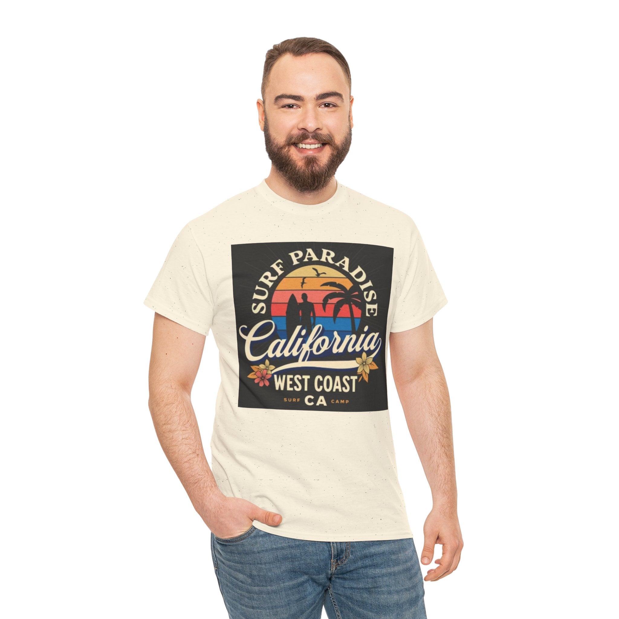 California Surf Paradise Tee — West Coast CA Vintage Sunset Graphic T-Shirt