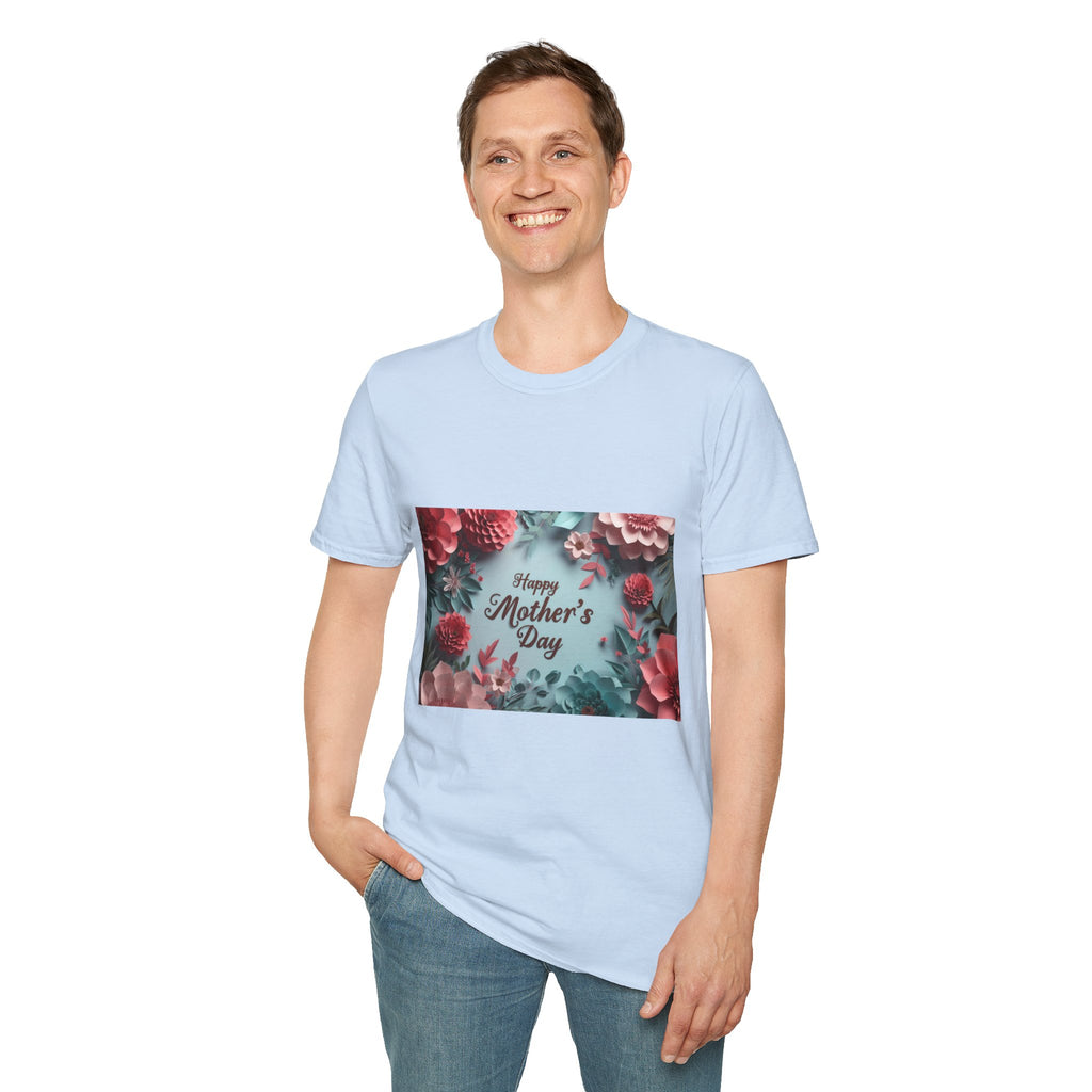 Mother's Day Floral T-Shirt — "Happy Mother's Day" Garden Bouquet Tee