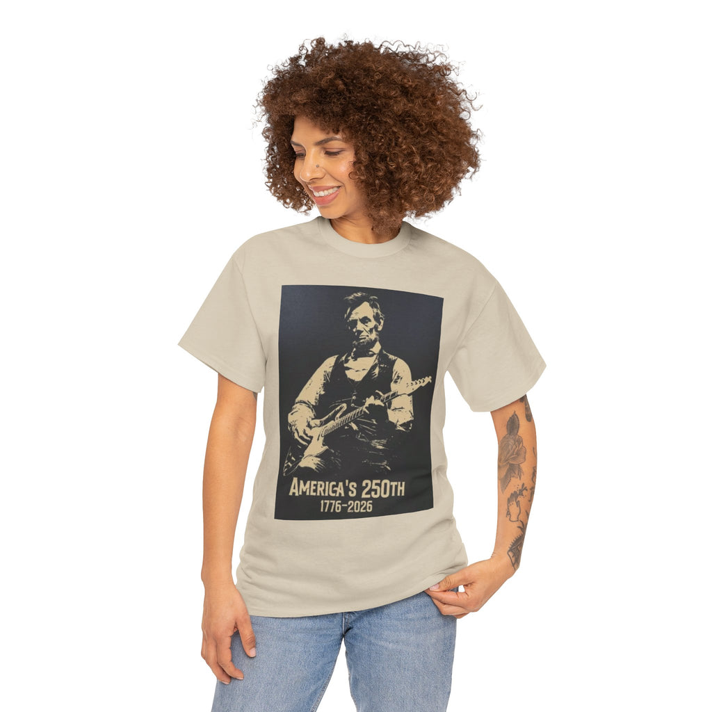 America's 250th Guitar Tee — 1776–2026 Patriotic Rock T‑Shirt