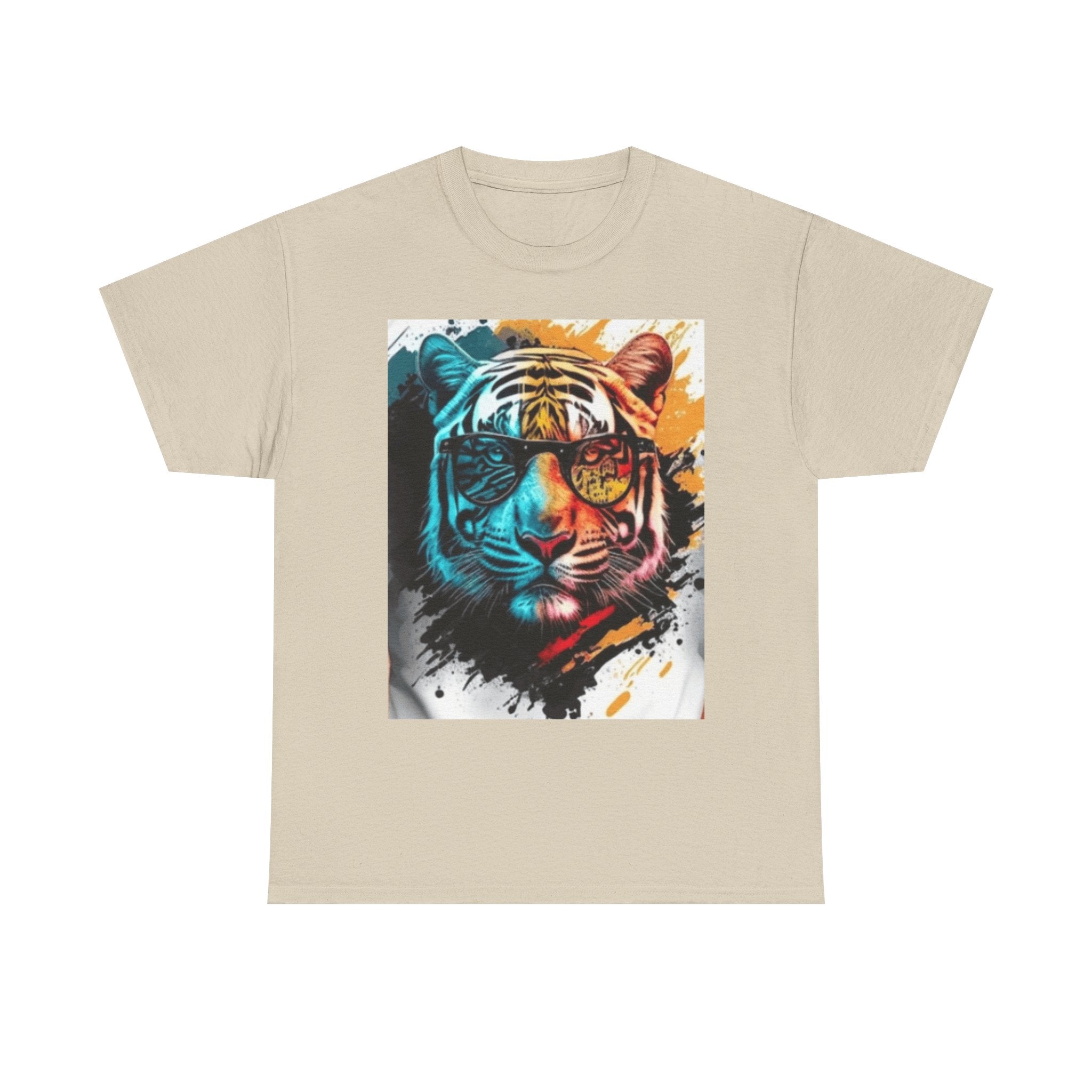 Tiger Portrait T-Shirt — Colorful Abstract Tiger Face Tee