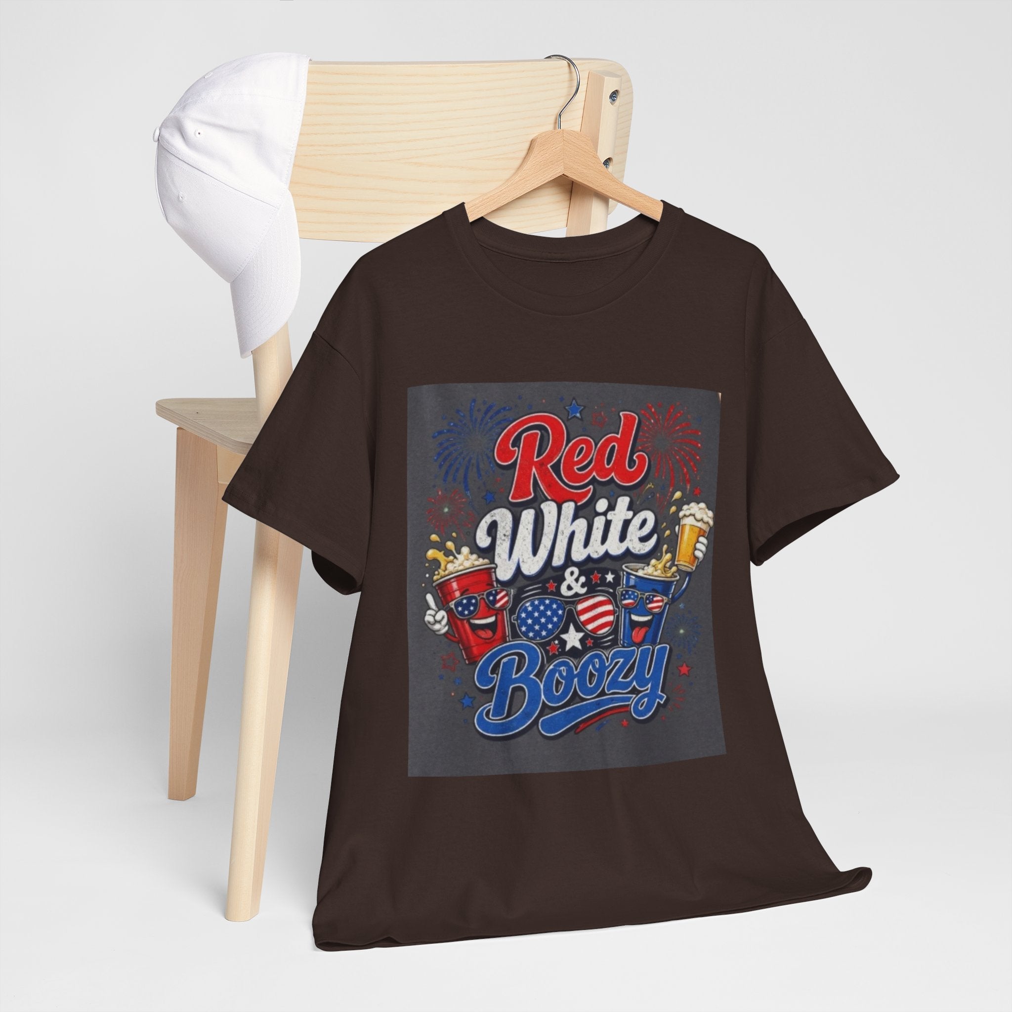 Red White & Boozy T-Shirt – Patriotic 4th of July Party Tee