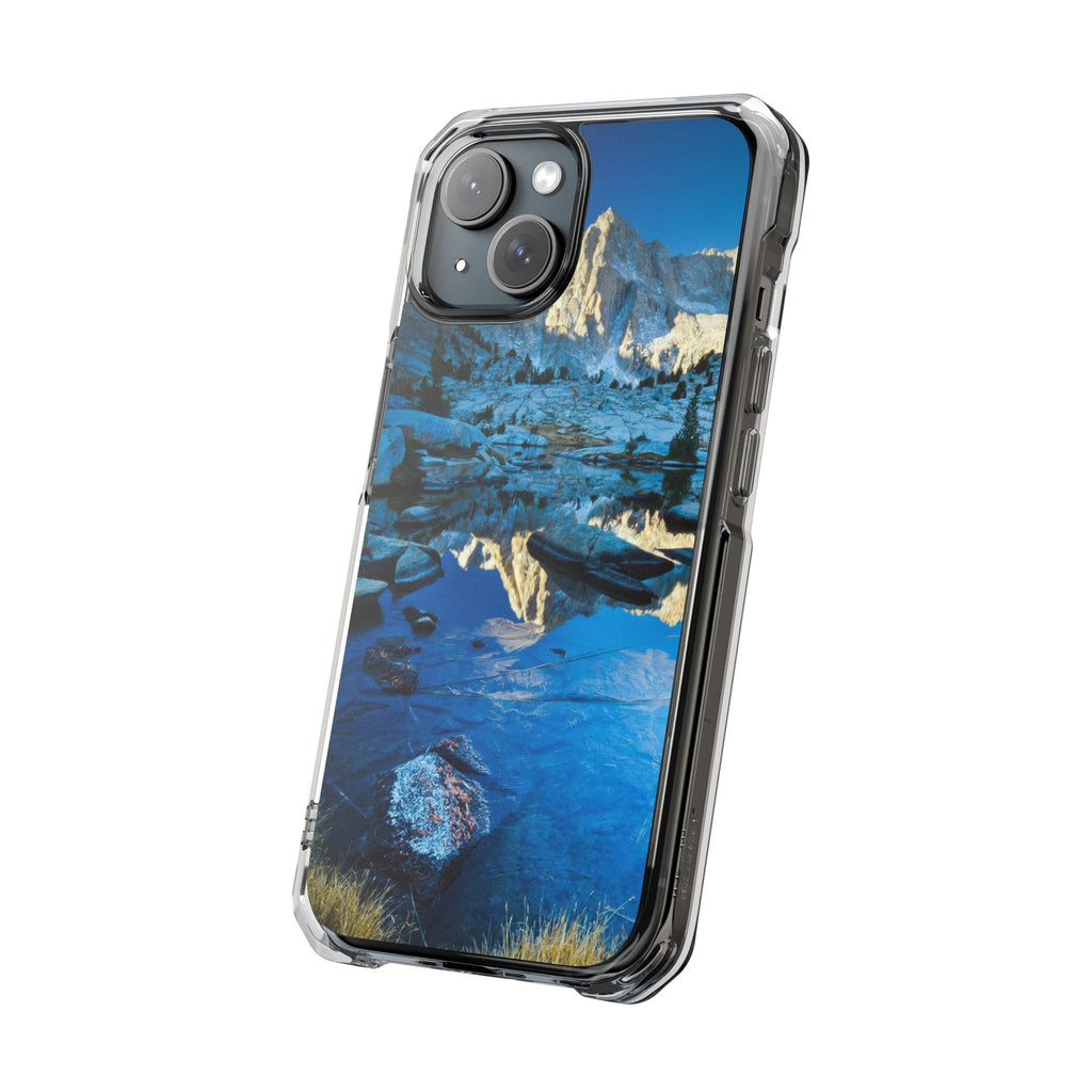 Clear Magnetic Impact Phone Case — Mountain Lake Scenic Phone Cover