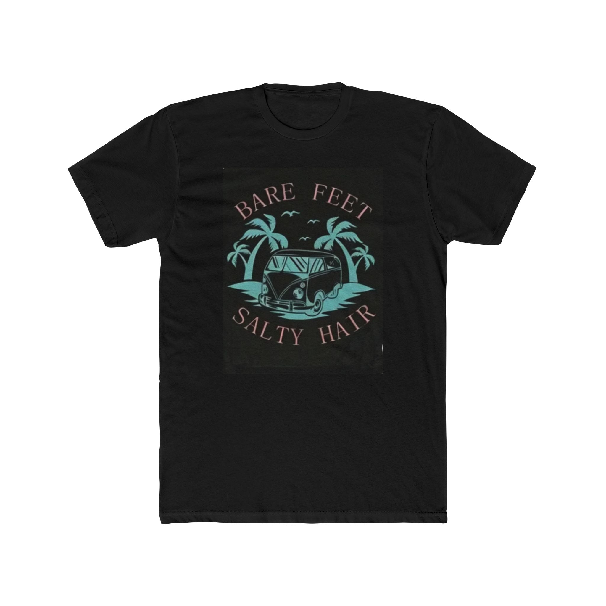T-Shirt — "Bare Feet, Salty Hair" Beach Graphic Tee