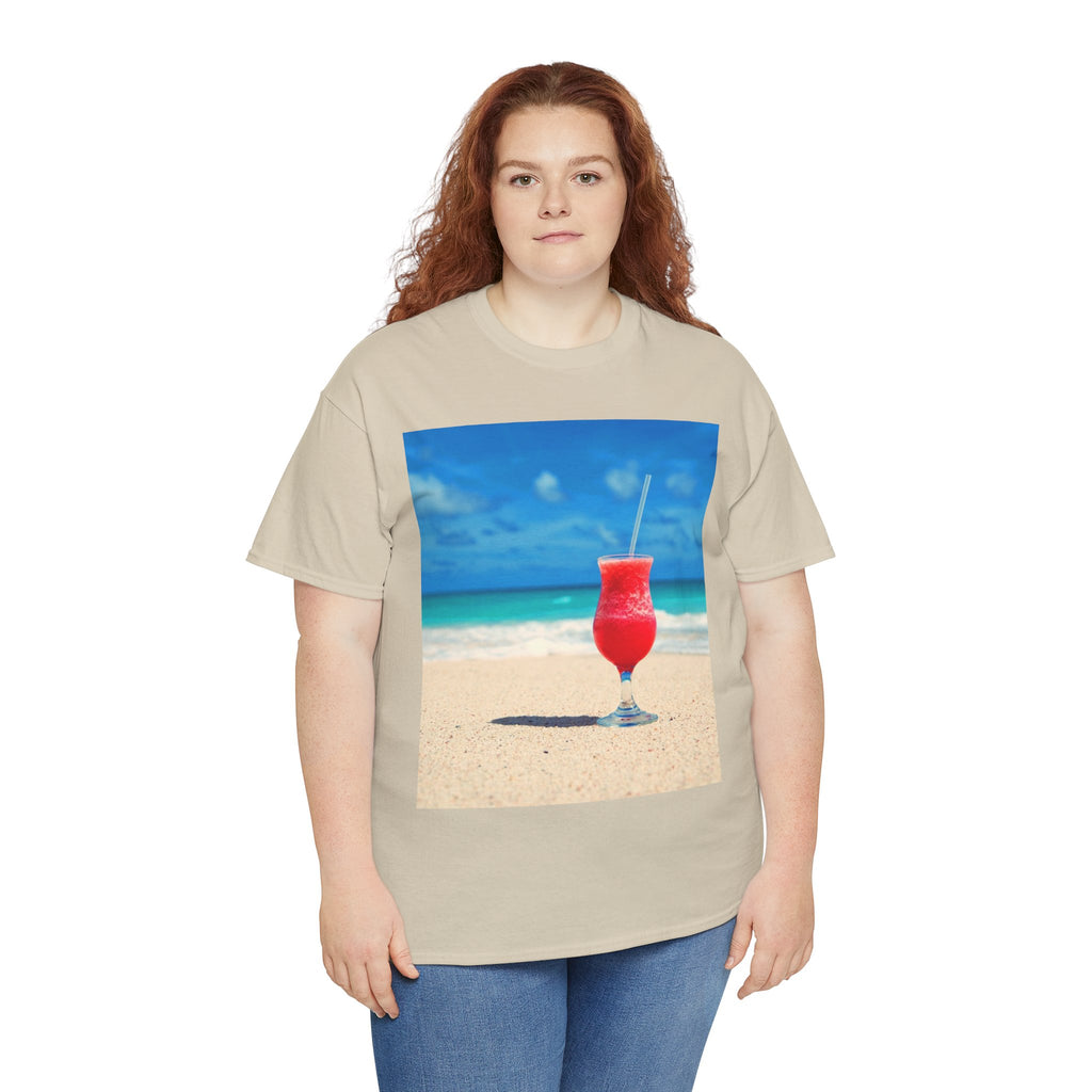 Tropical Beach Cocktail Graphic Tee (Summer Vacation Drink)