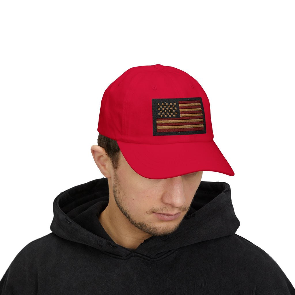 Vintage American Flag Dad Cap — Embroidered USA Baseball Hat