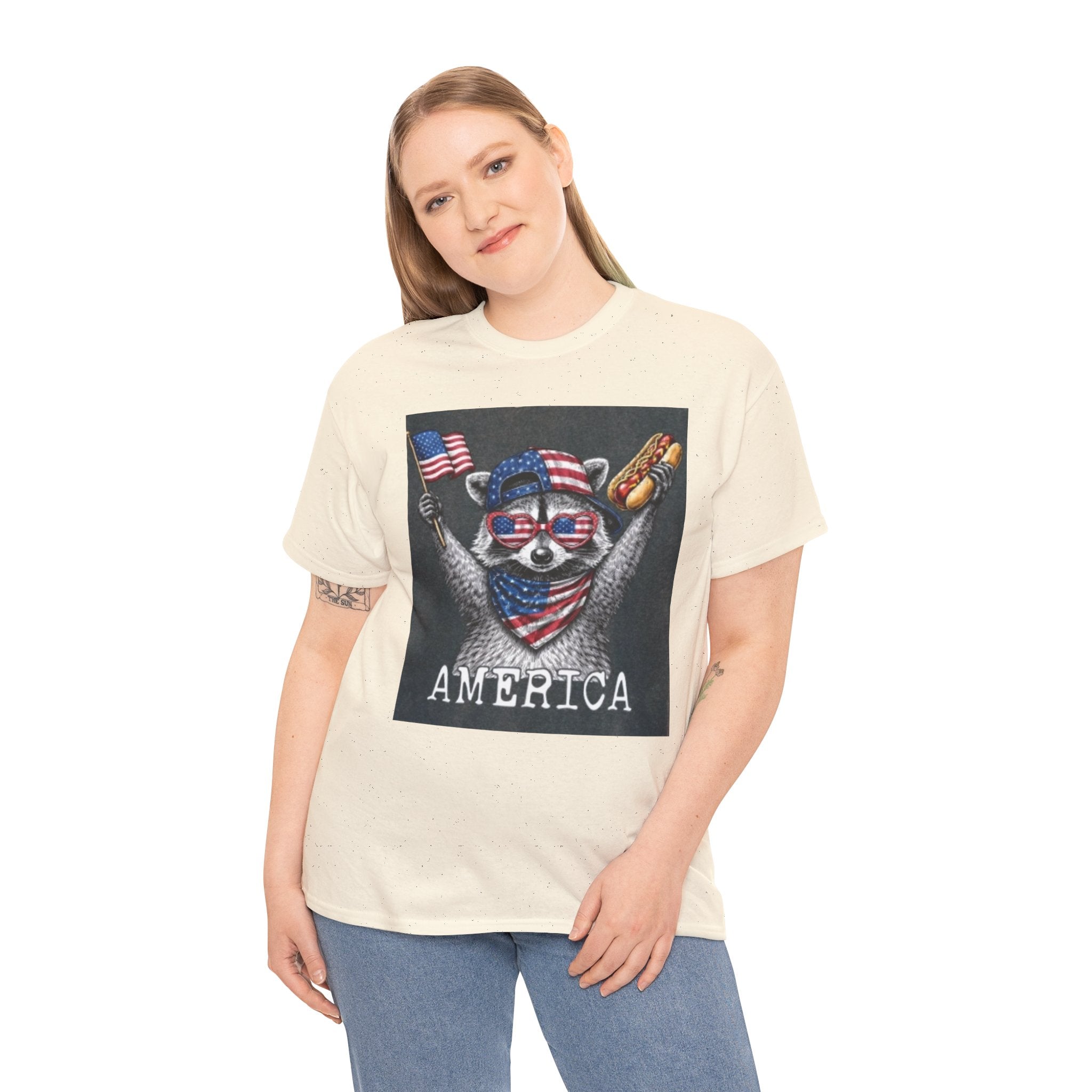 Patriotic Raccoon 'America' T-Shirt