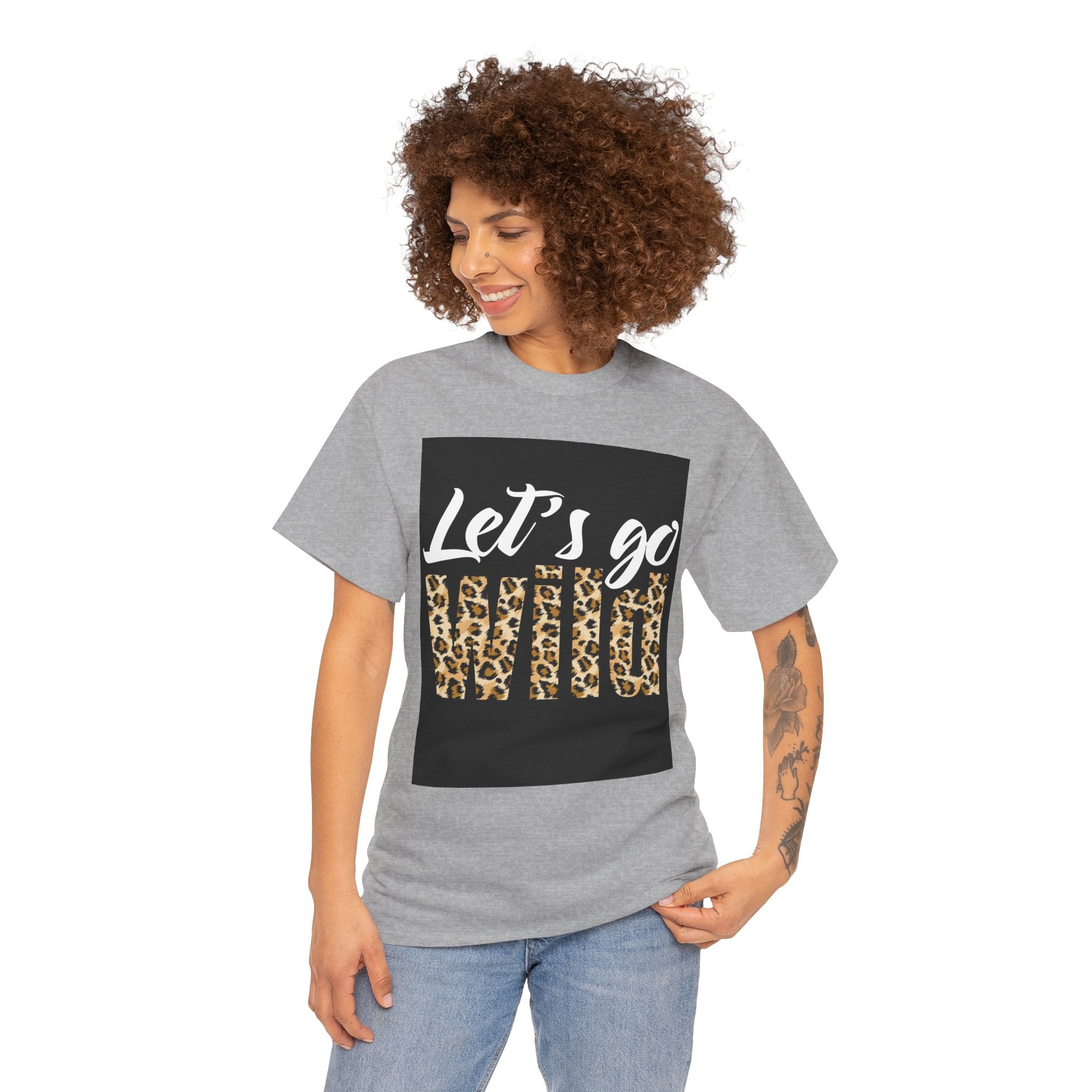 Let's Go Wild Leopard Graphic Tee