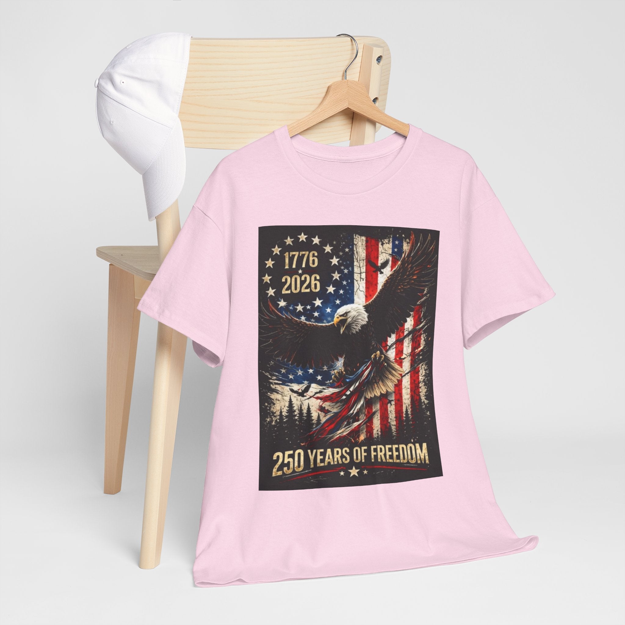Patriotic Tee — 1776–2026 Bald Eagle "250 Years of Freedom" Shirt