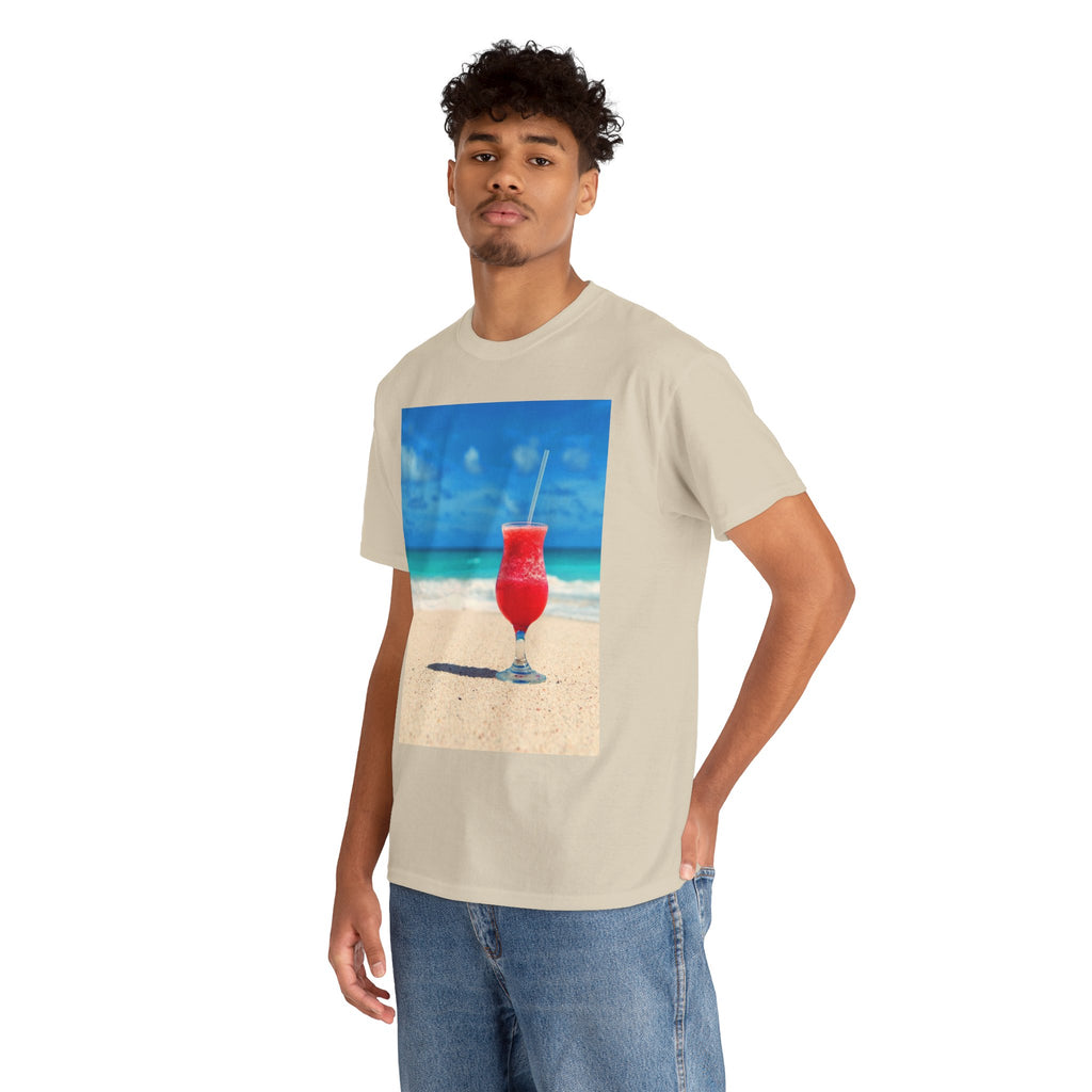 Tropical Beach Cocktail Graphic Tee (Summer Vacation Drink)