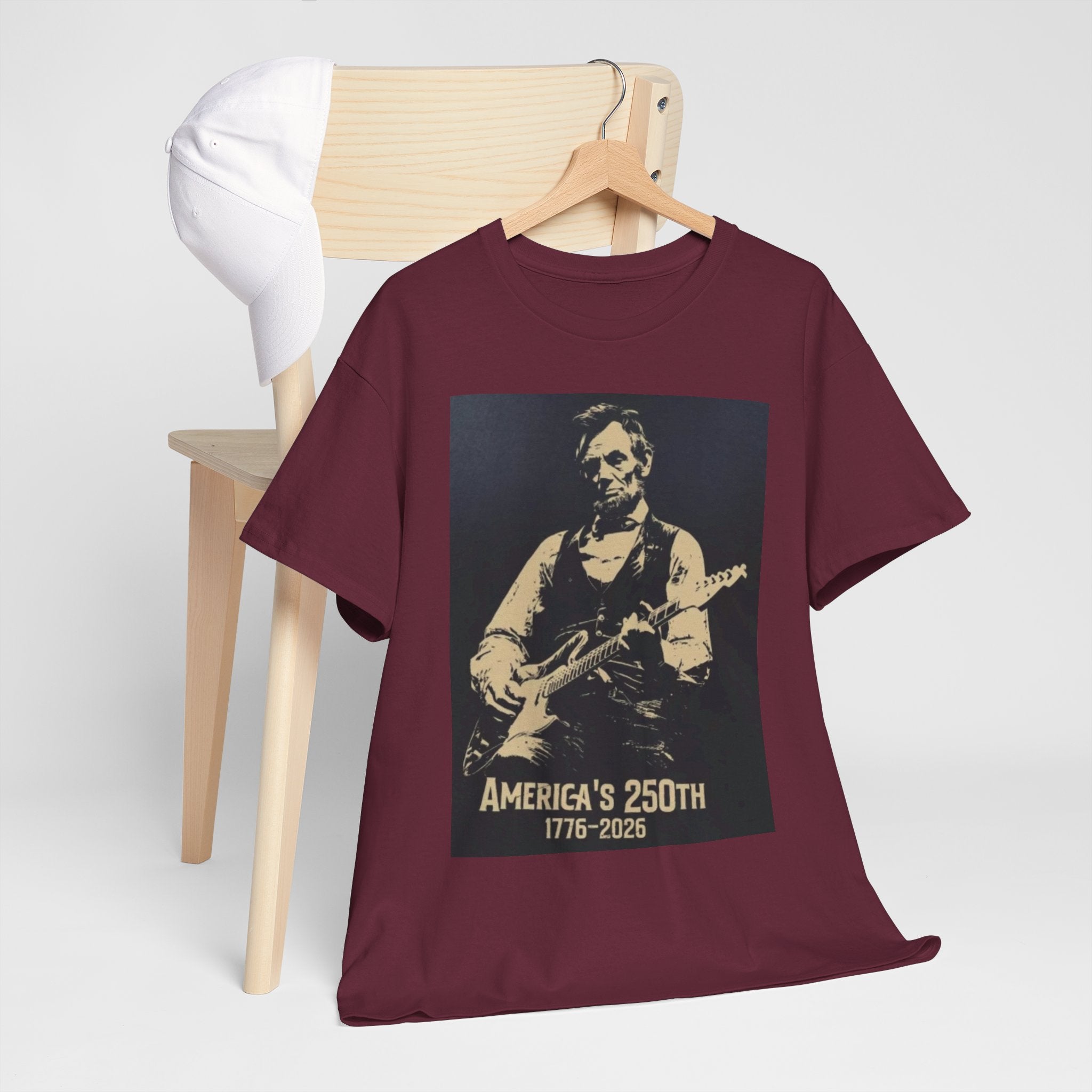 America's 250th Guitar Tee — 1776–2026 Patriotic Rock T‑Shirt