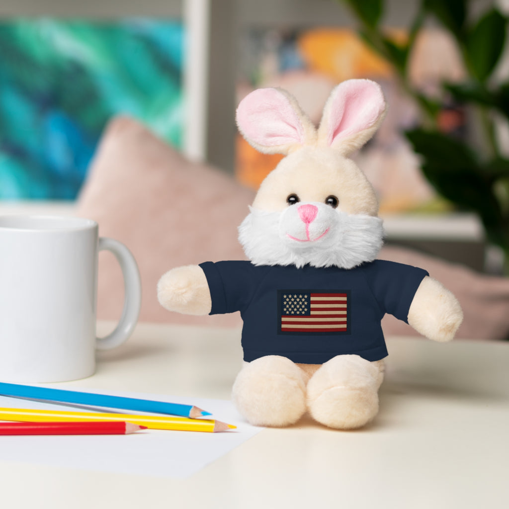 American Flag Teddy Bear with Tee — Patriotic Plush Gift