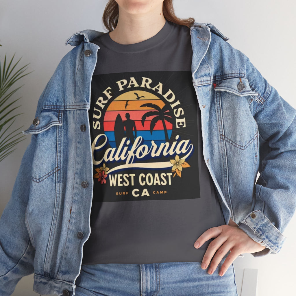 California Surf Paradise Tee — West Coast CA Vintage Sunset Graphic T-Shirt