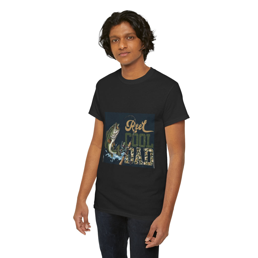 Fishing T-Shirt — "Reel Cool Dad" Graphic Tee