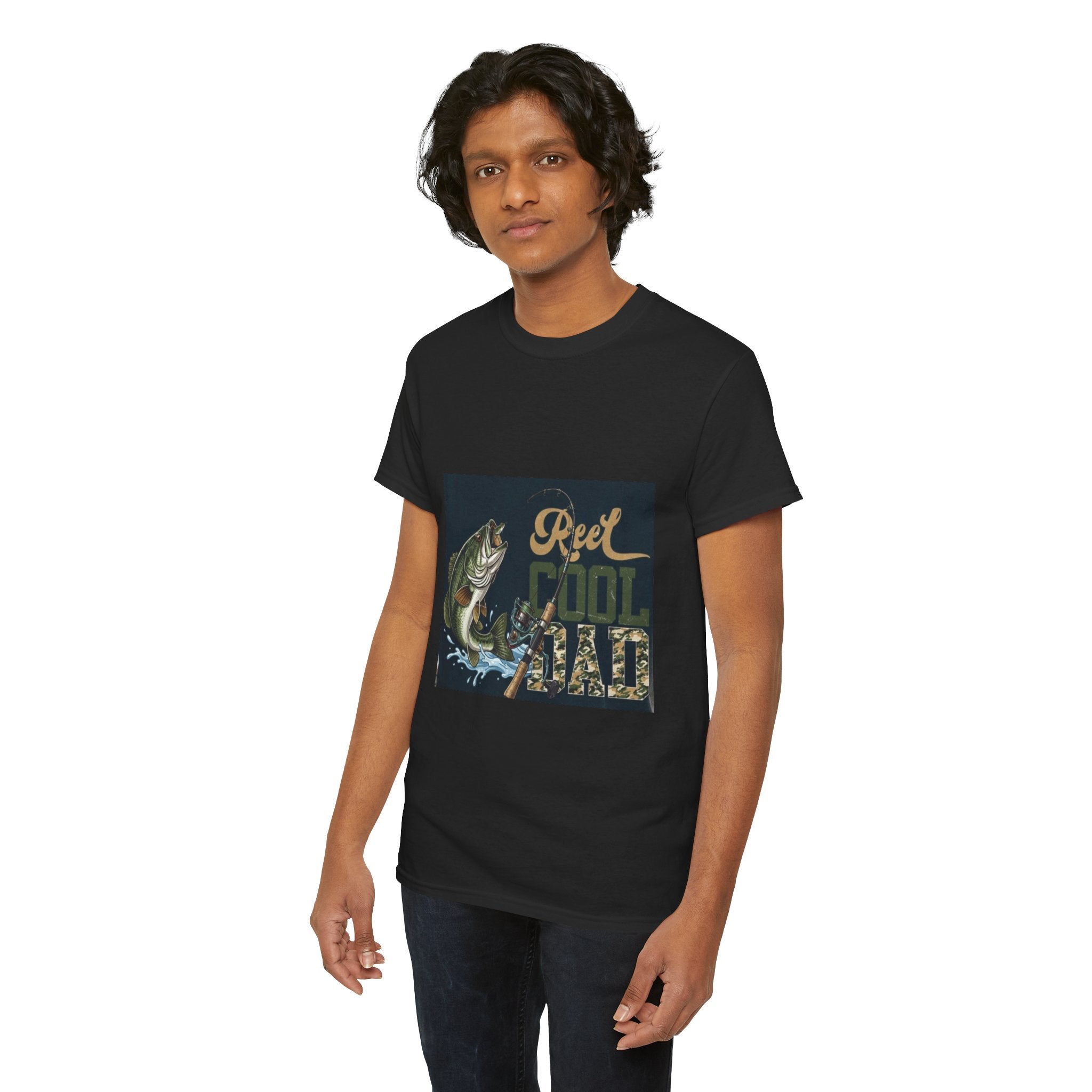 Fishing T-Shirt — "Reel Cool Dad" Graphic Tee