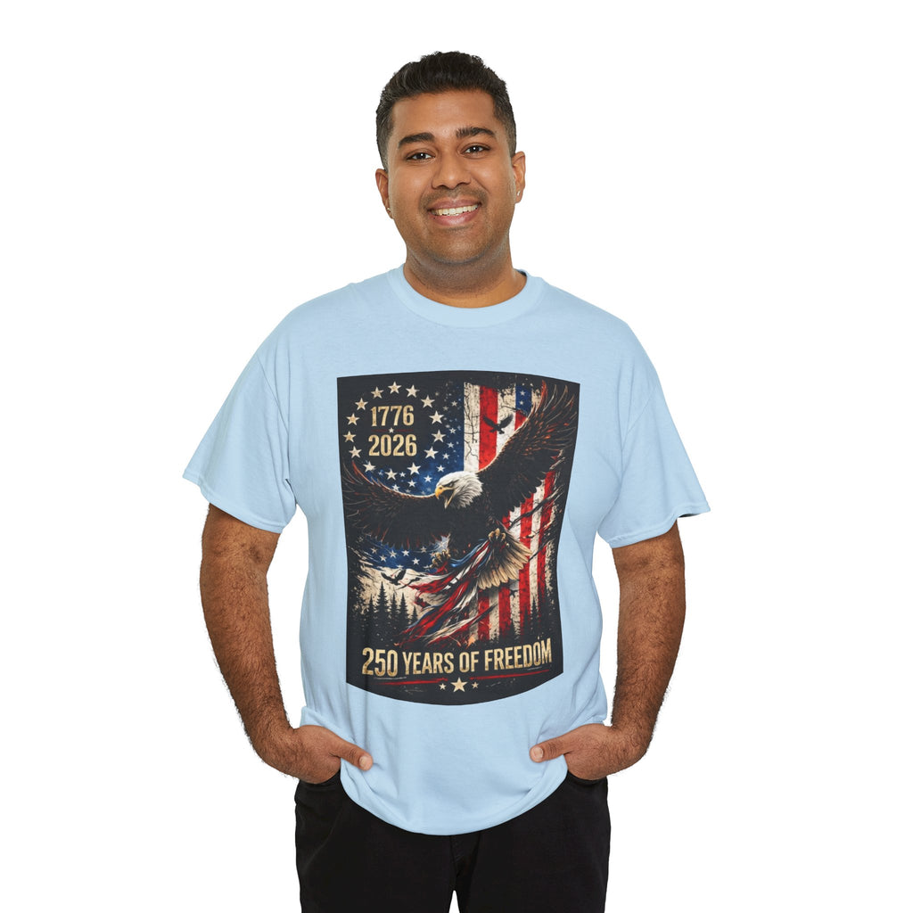 Patriotic Tee — 1776–2026 Bald Eagle "250 Years of Freedom" Shirt