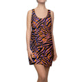 Tiger Stripe Racerback Dress — Orange & Purple Animal Print