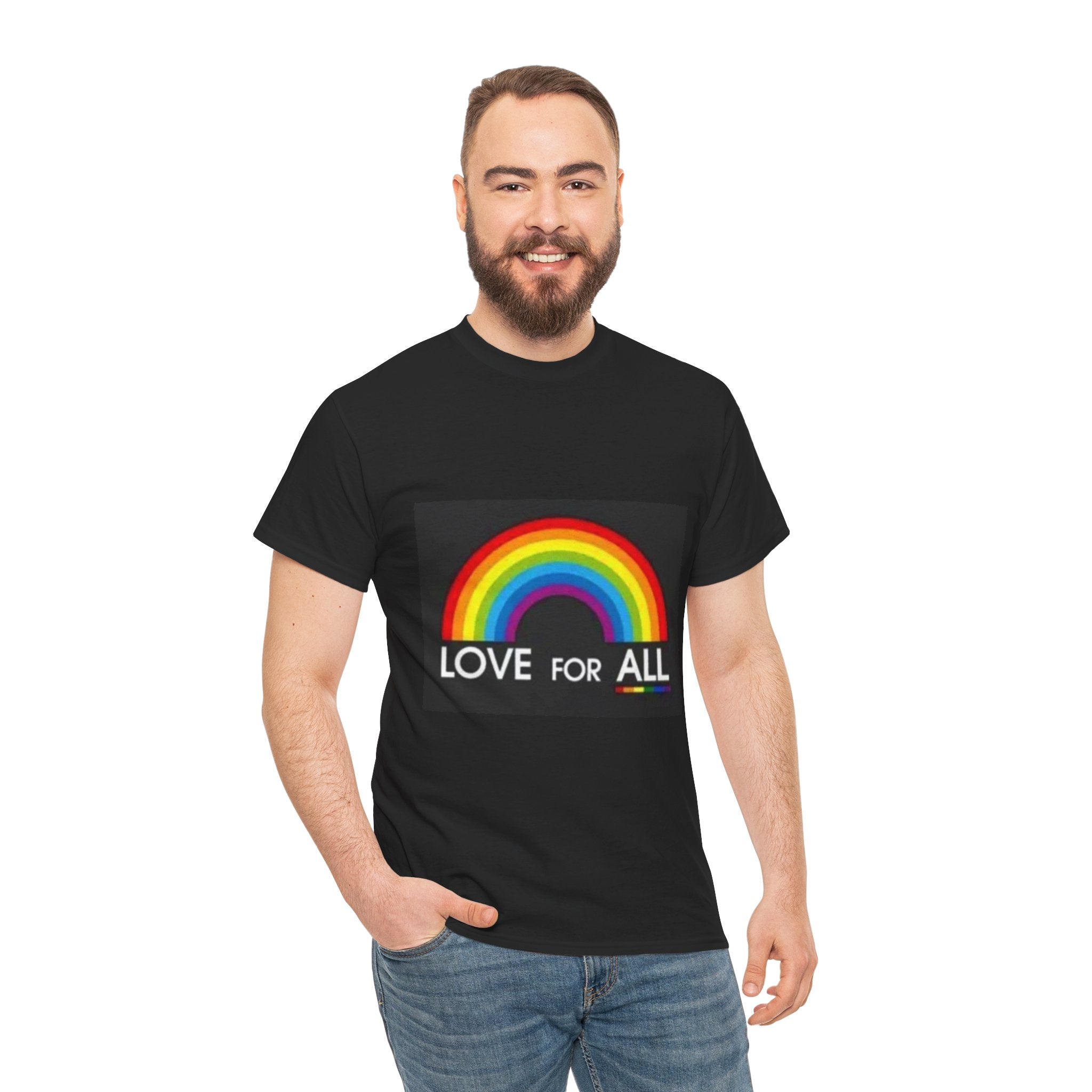 T-Shirt — 'Love For All' Rainbow Pride Tee