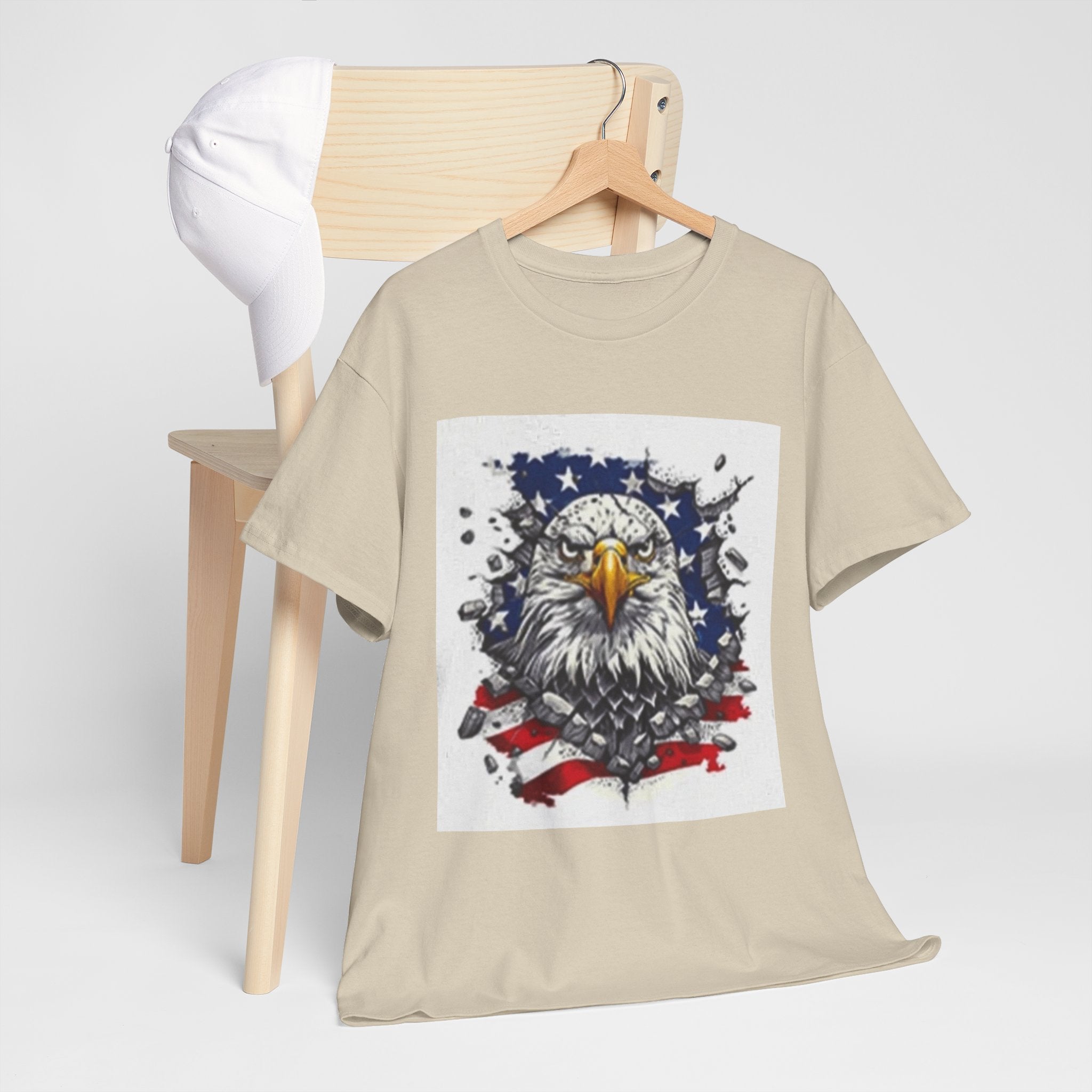 Eagle American Flag T-Shirt — Patriotic Bald Eagle Graphic Tee for 4th of July