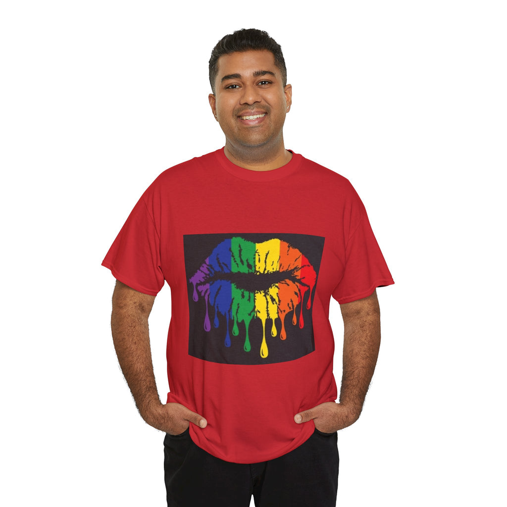 Rainbow Drip Kiss T-Shirt – LGBTQ+ Pride Graphic Tee