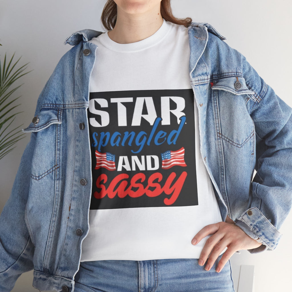Star Spangled and Sassy Tee — Patriotic 4th of July Shirt with Flags