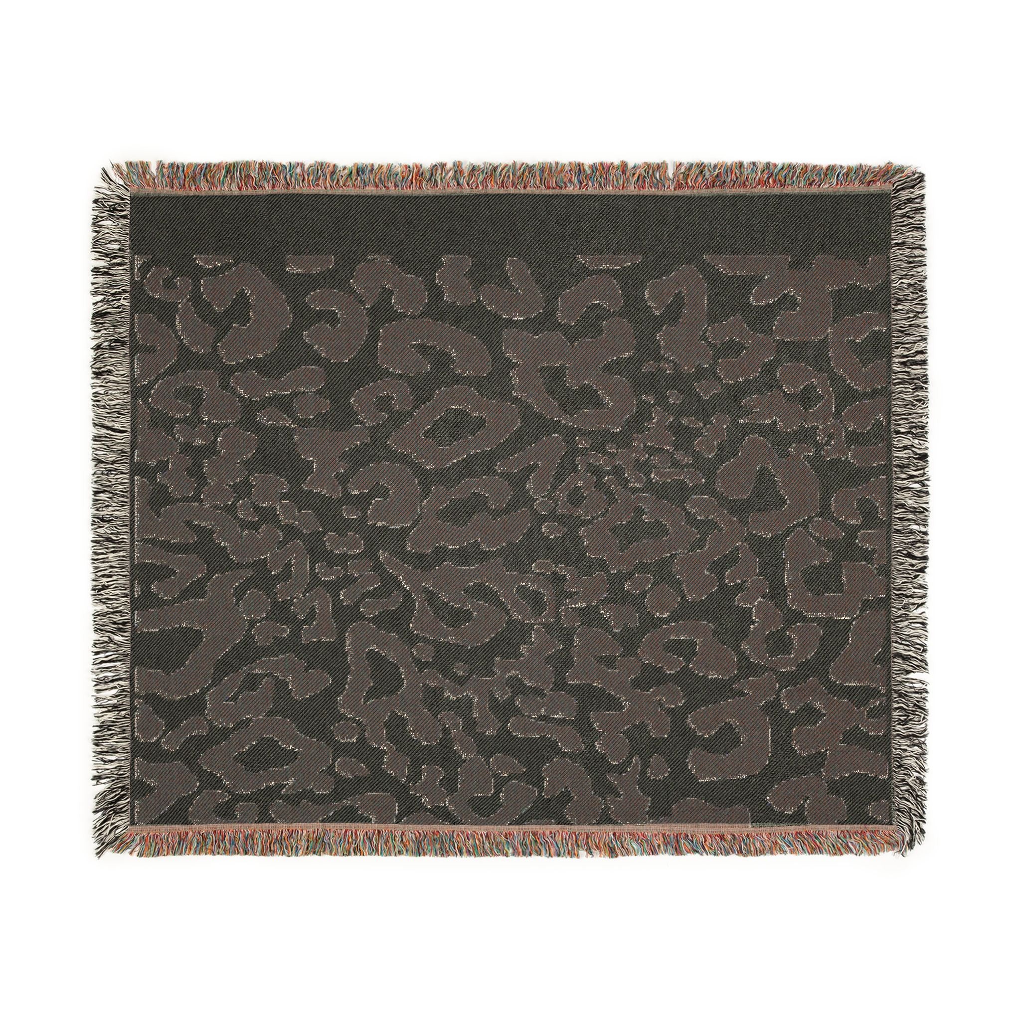 Leopard Print Woven Blanket — Cozy Fringe Throw for Living Room, Bedroom & Travel