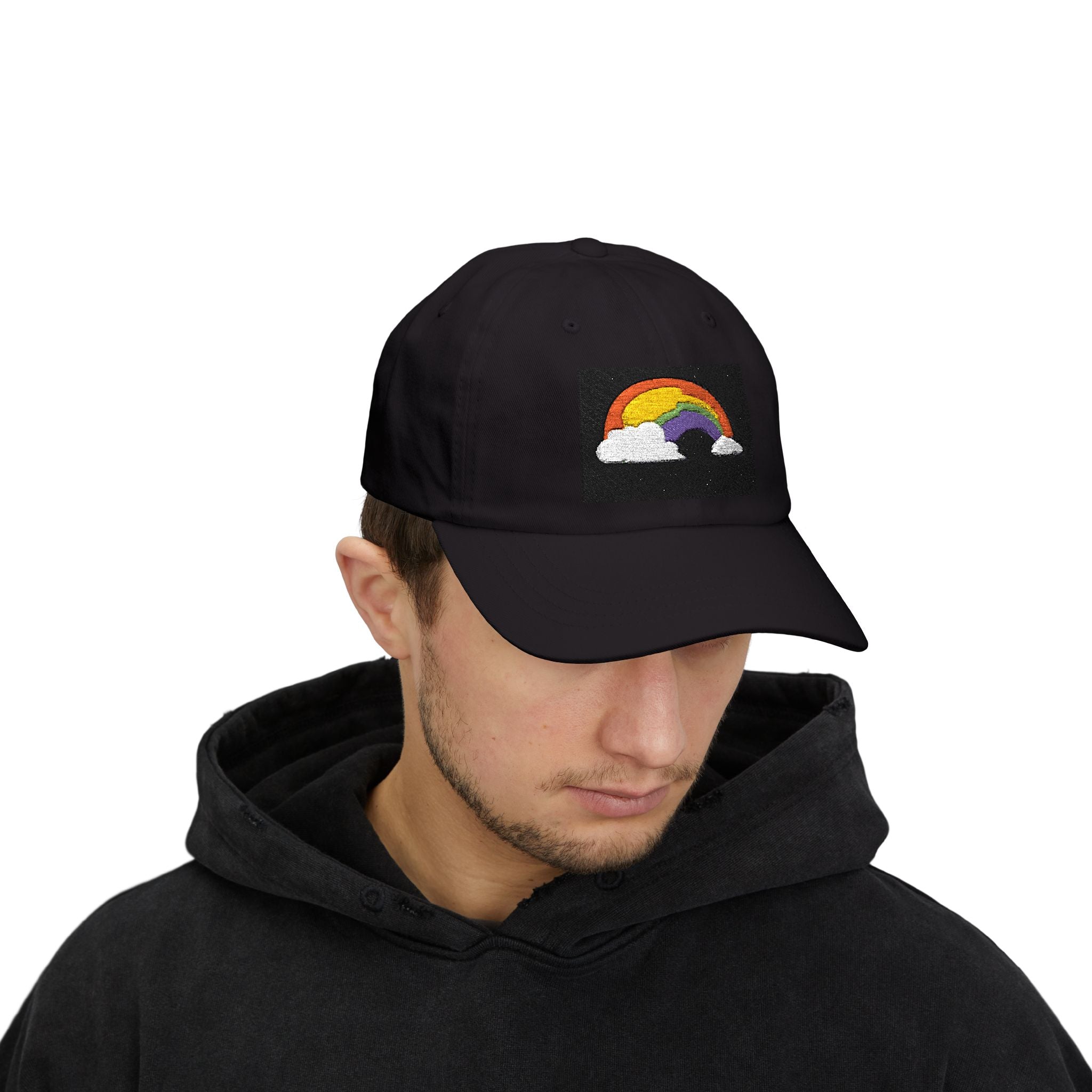 Dad Cap — Embroidered Rainbow Patch Baseball Hat