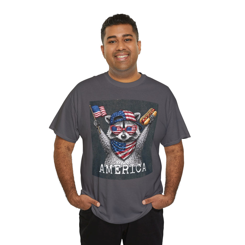 Patriotic Raccoon 'America' T-Shirt