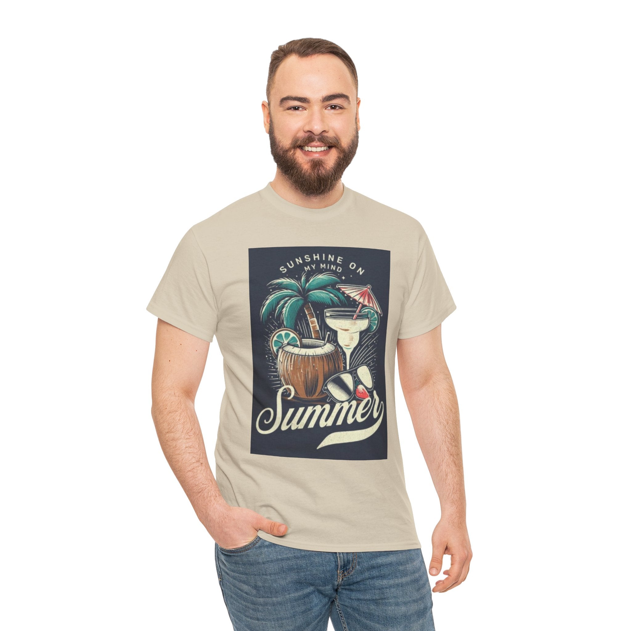 Summer Cocktail Tee — "Sunshine On My Mind" Tropical Beach T-Shirt
