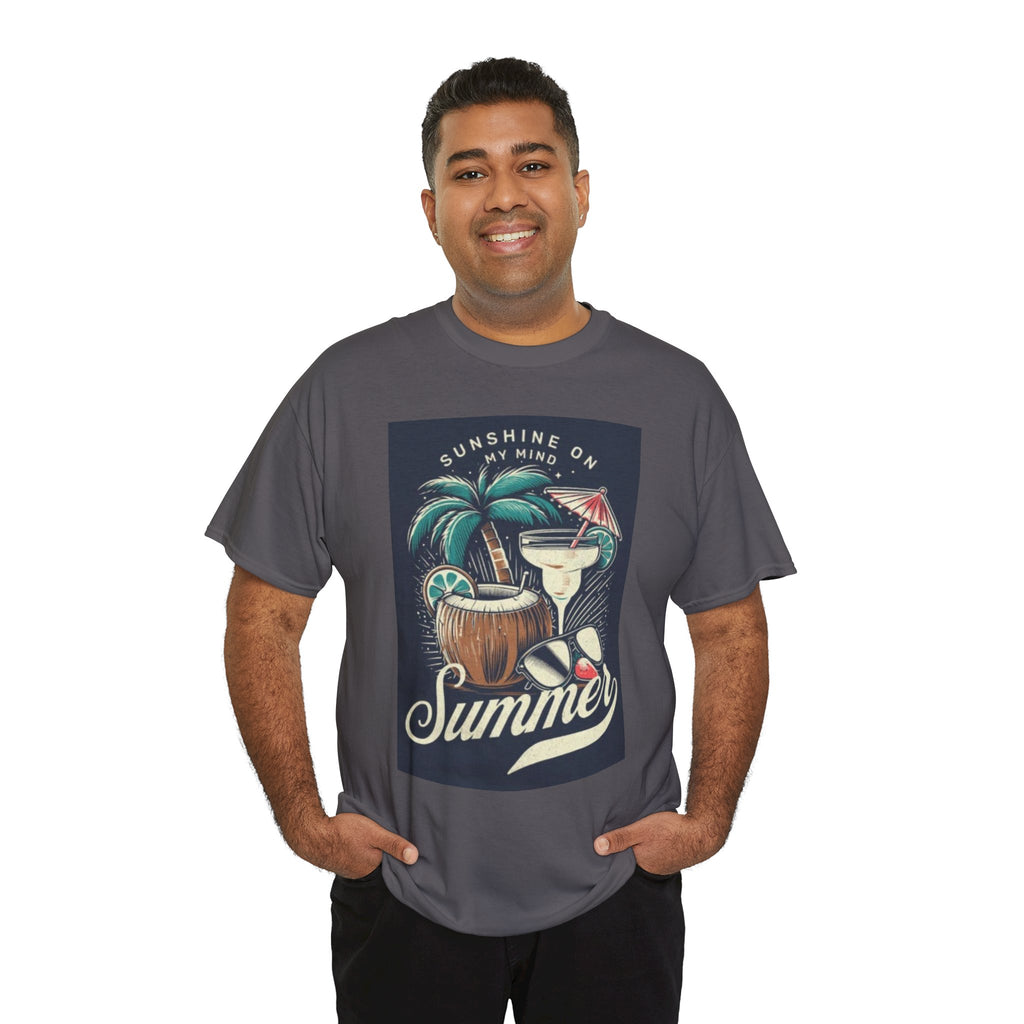 Summer Cocktail Tee — "Sunshine On My Mind" Tropical Beach T-Shirt