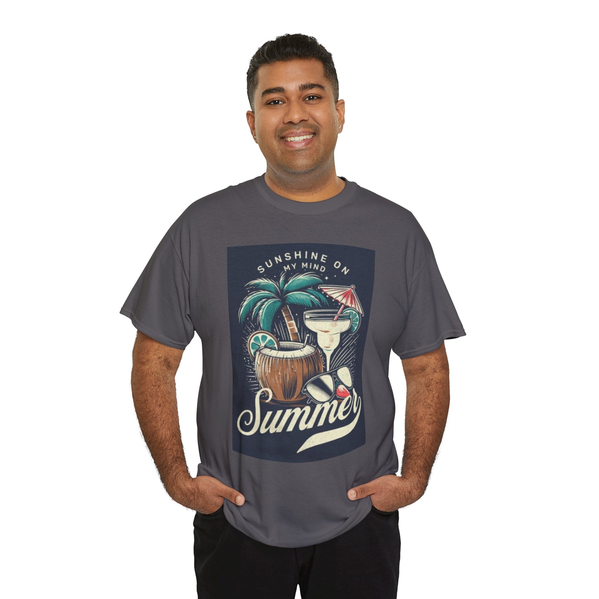 Summer Cocktail Tee — "Sunshine On My Mind" Tropical Beach T-Shirt