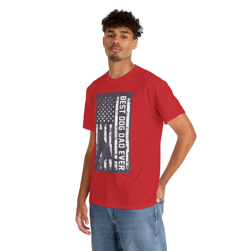 Best Dog Dad Ever T-Shirt – Patriotic American Flag Dog Dad Tee