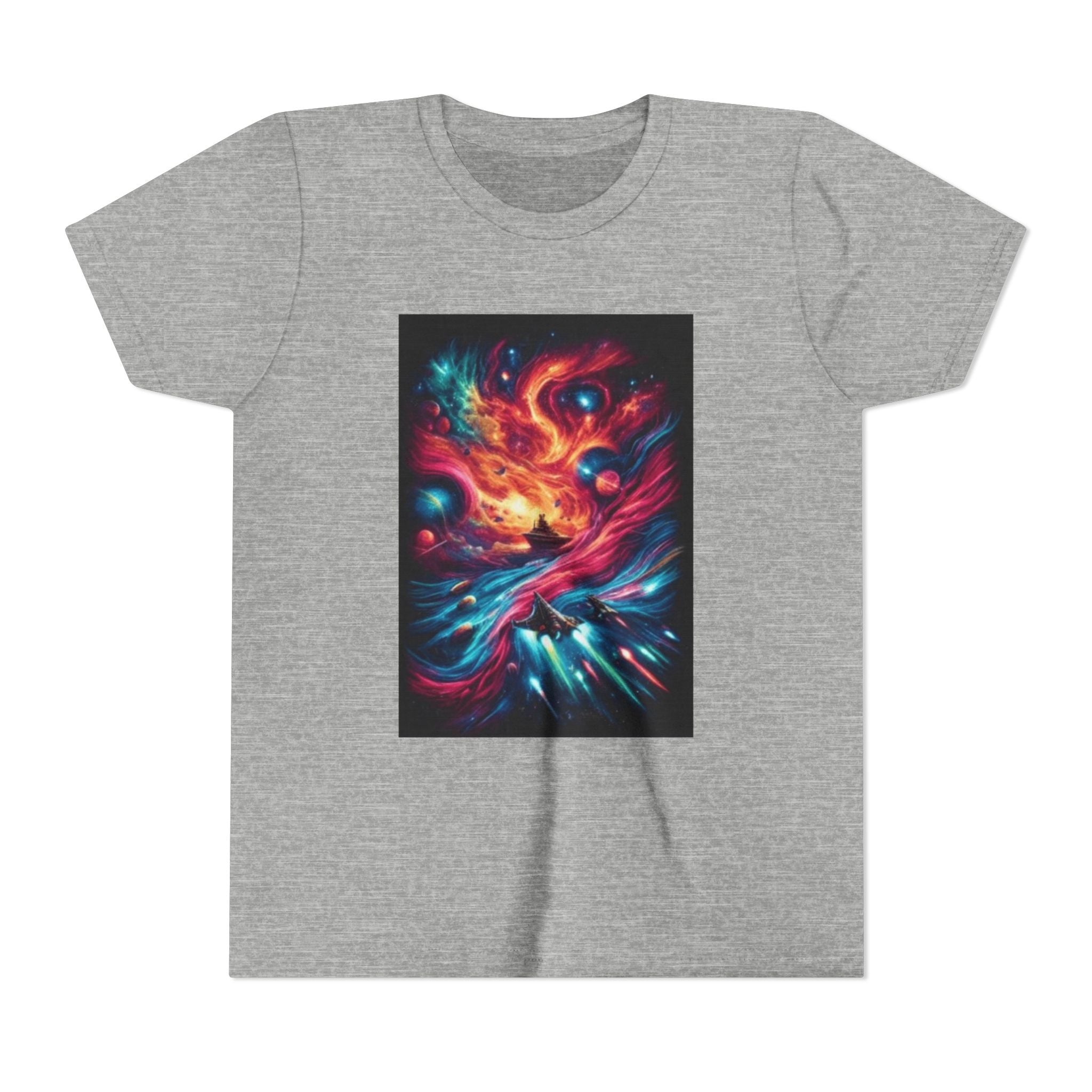 Youth Tee — Cosmic Phoenix Abstract Galaxy Art